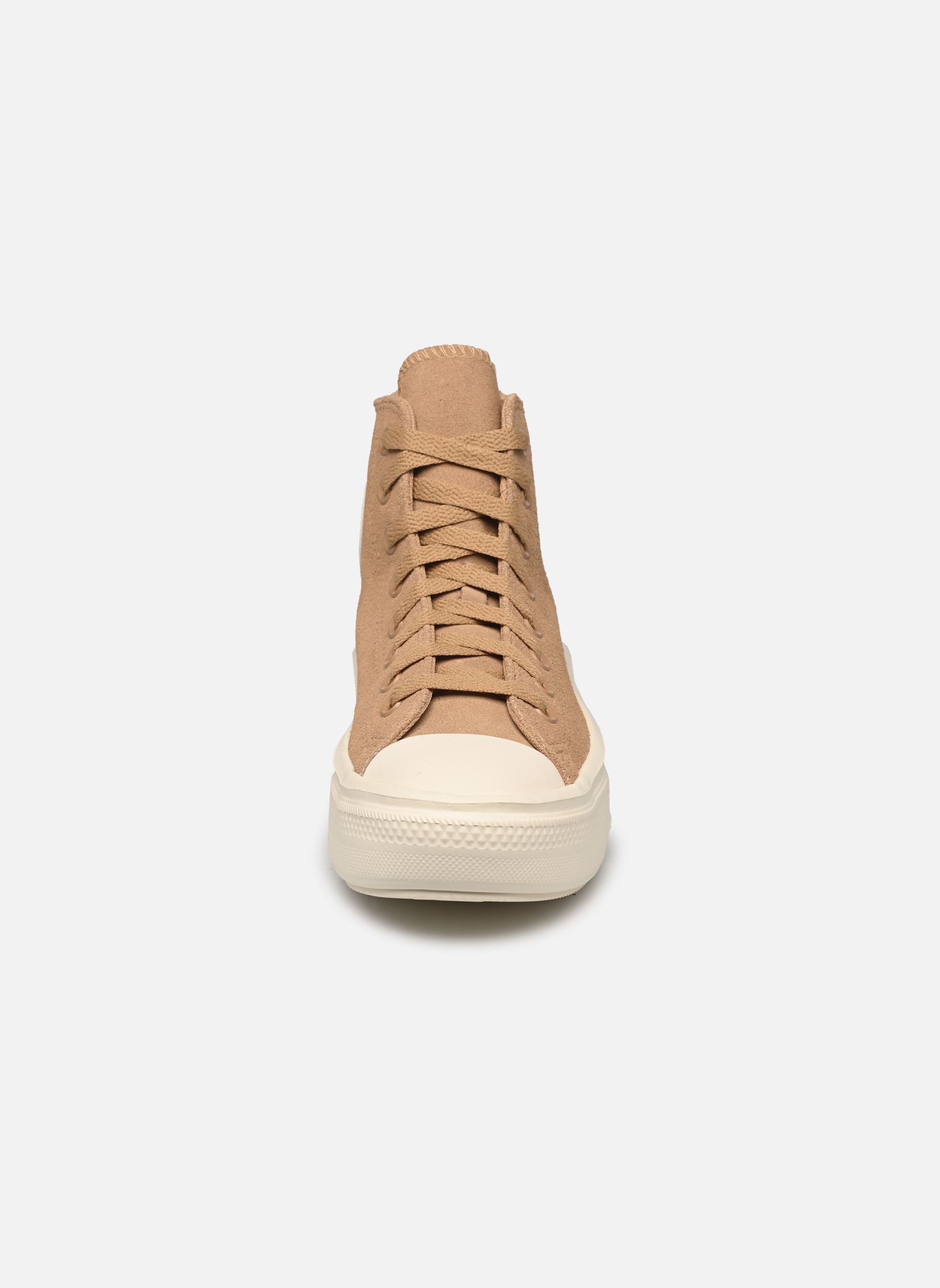 Baskets toile Chuck Taylor All Star Move Hi femme beige Converse Baskets toile Chuck Taylor All Star Move Hi femme beige COFFEE RUM