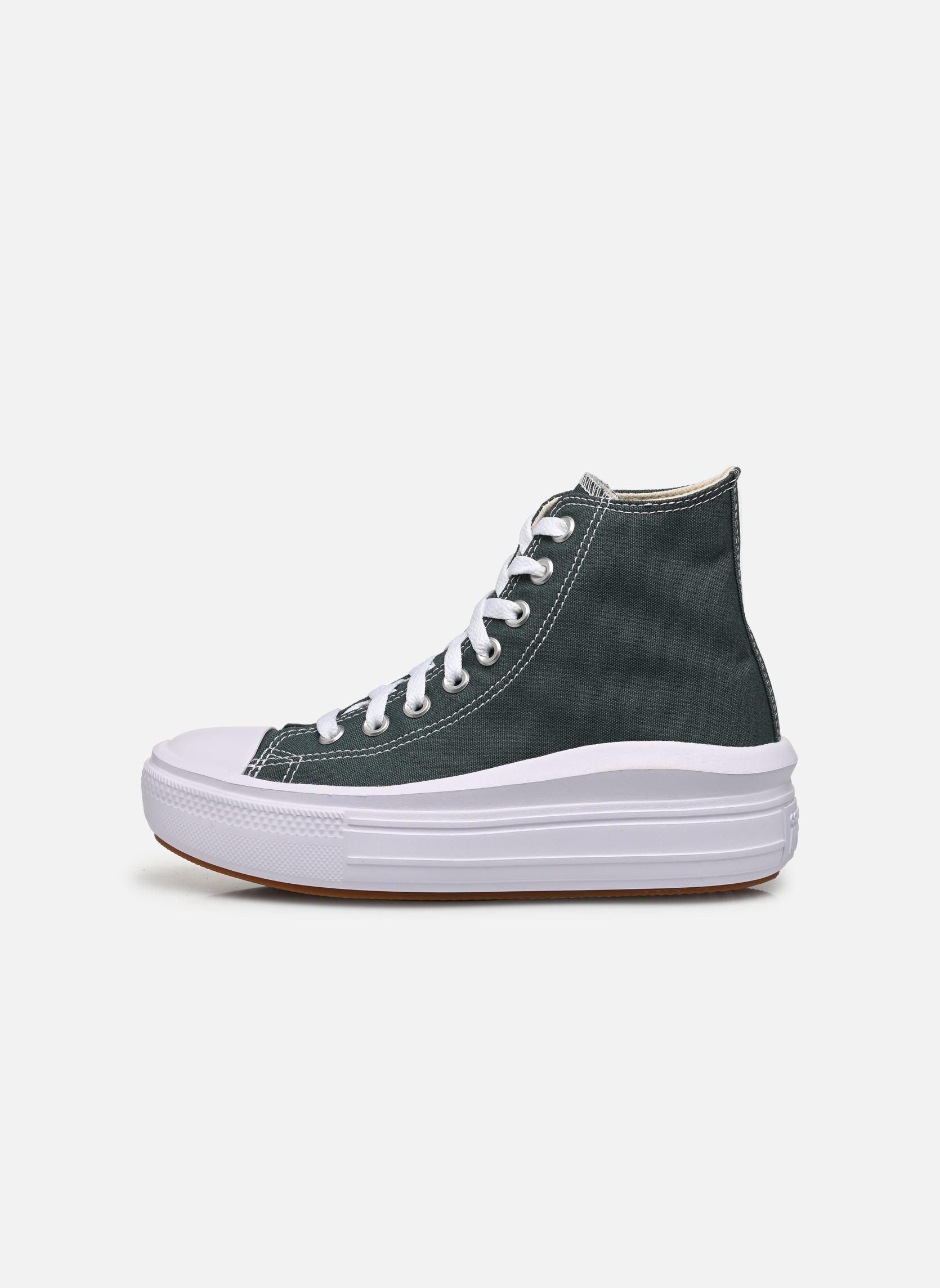 Leinen-Sneaker Chuck Taylor All Star Move Hi damen grün Converse Leinen-Sneaker Chuck Taylor All Star Move Hi damen grün TRUE NATURE/WHITE/BLACK