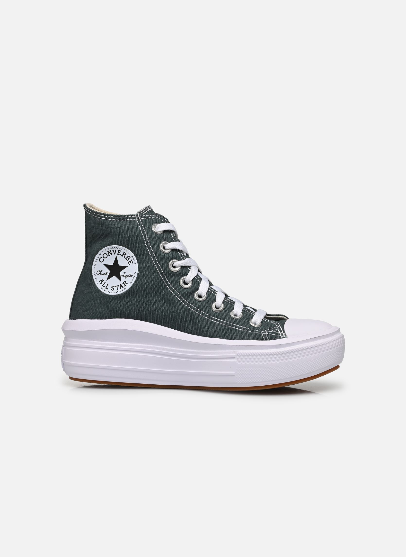 Leinen-Sneaker Chuck Taylor All Star Move Hi damen grün Converse Leinen-Sneaker Chuck Taylor All Star Move Hi damen grün TRUE NATURE/WHITE/BLACK