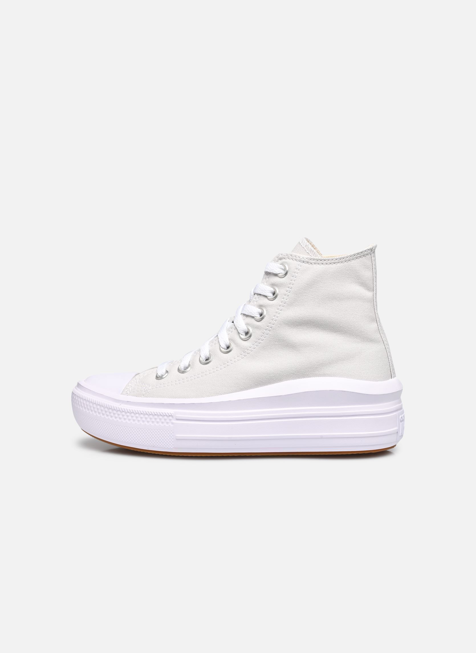 Leinen-Sneaker Chuck Taylor All Star Move Hi damen grau Converse Leinen-Sneaker Chuck Taylor All Star Move Hi damen grau BARELY GREY/WHITE/BLACK