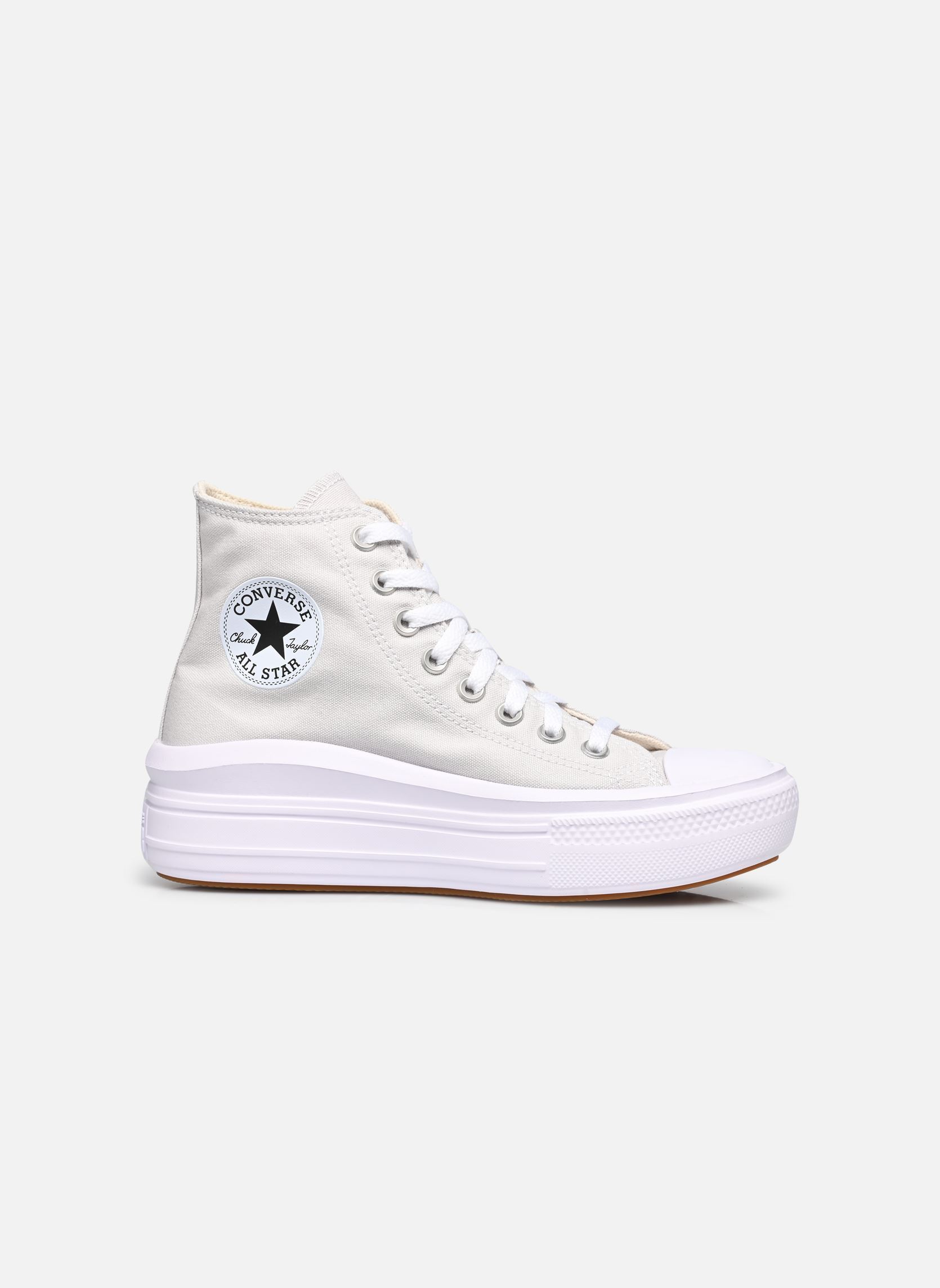 Leinen-Sneaker Chuck Taylor All Star Move Hi damen grau Converse Leinen-Sneaker Chuck Taylor All Star Move Hi damen grau BARELY GREY/WHITE/BLACK