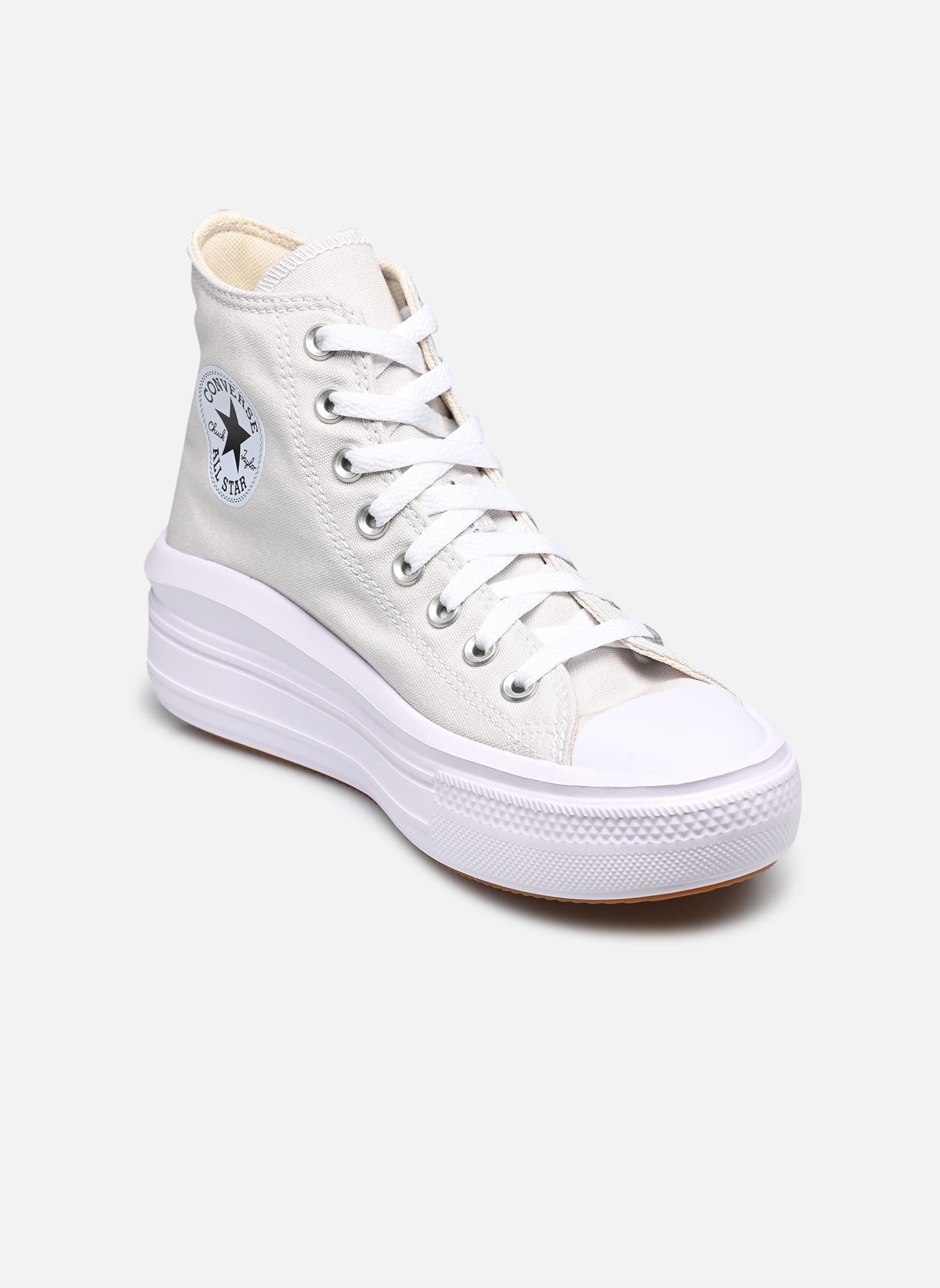 Leinen-Sneaker Chuck Taylor All Star Move Hi damen grau Converse Leinen-Sneaker Chuck Taylor All Star Move Hi damen grau BARELY GREY/WHITE/BLACK