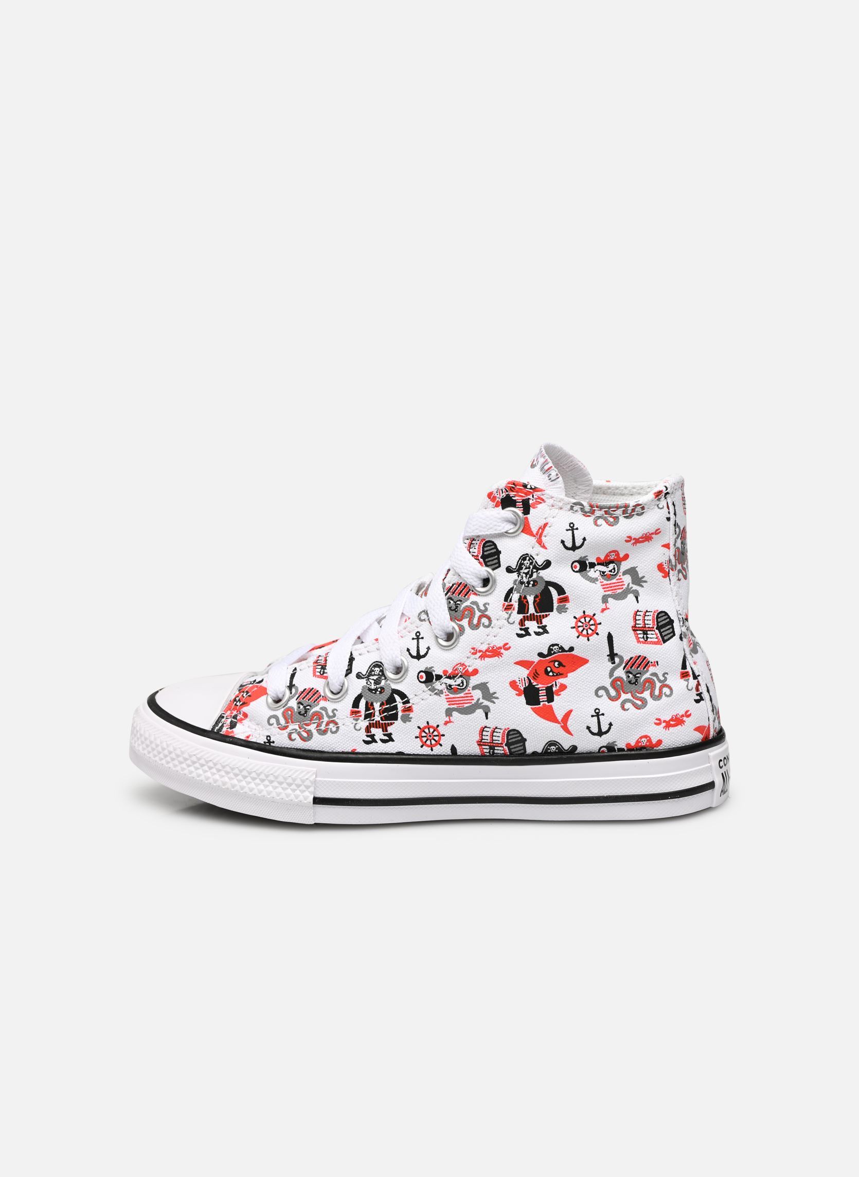 Baskets hautes Chuck Taylor All Star Pirate Print Hi garçon blanc Converse Baskets hautes Chuck Taylor All Star Pirate Print Hi garçon blanc White/University Red/Black