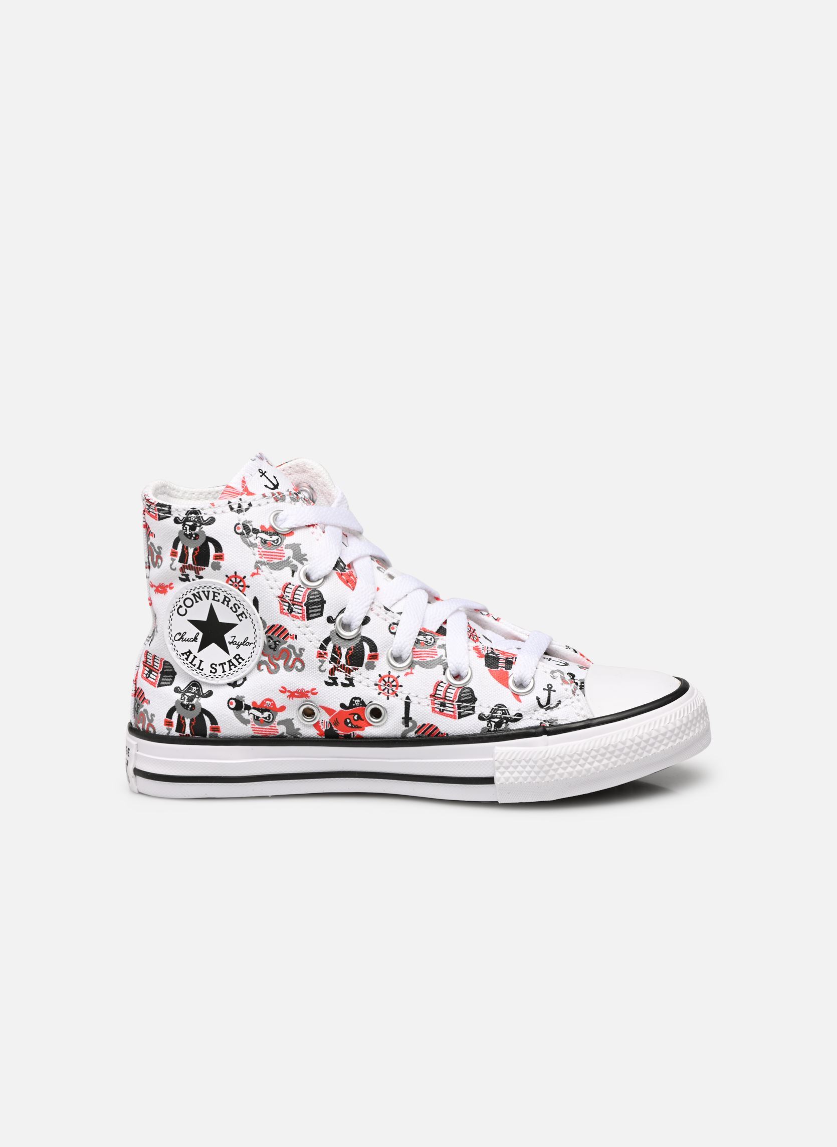 Baskets hautes Chuck Taylor All Star Pirate Print Hi garçon blanc Converse Baskets hautes Chuck Taylor All Star Pirate Print Hi garçon blanc White/University Red/Black