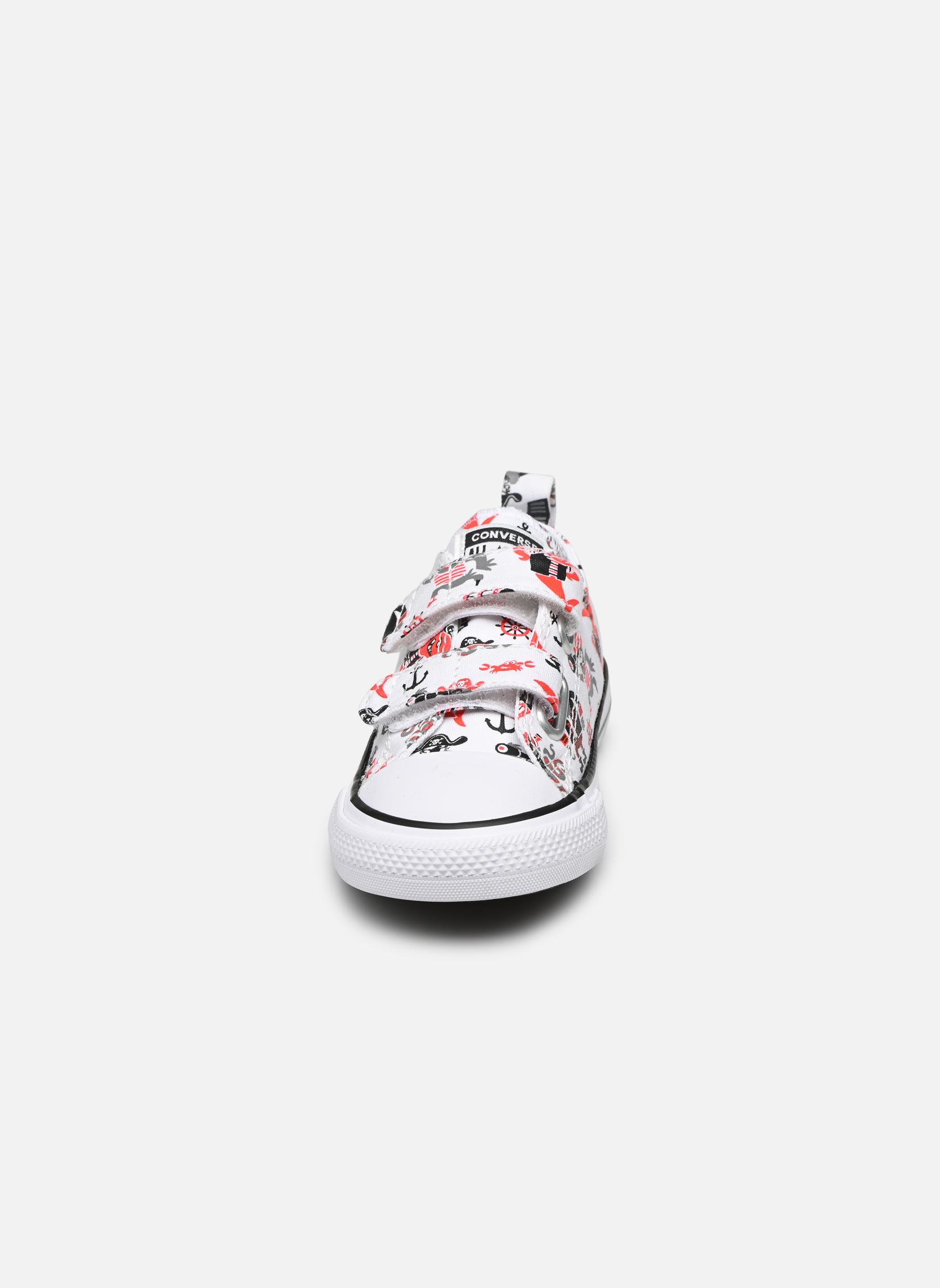 Sneakers basse Chuck Taylor Al Star 2V Pirates Hi bambino bianco Converse Sneakers basse Chuck Taylor Al Star 2V Pirates Hi bambino bianco White/University Red/Black