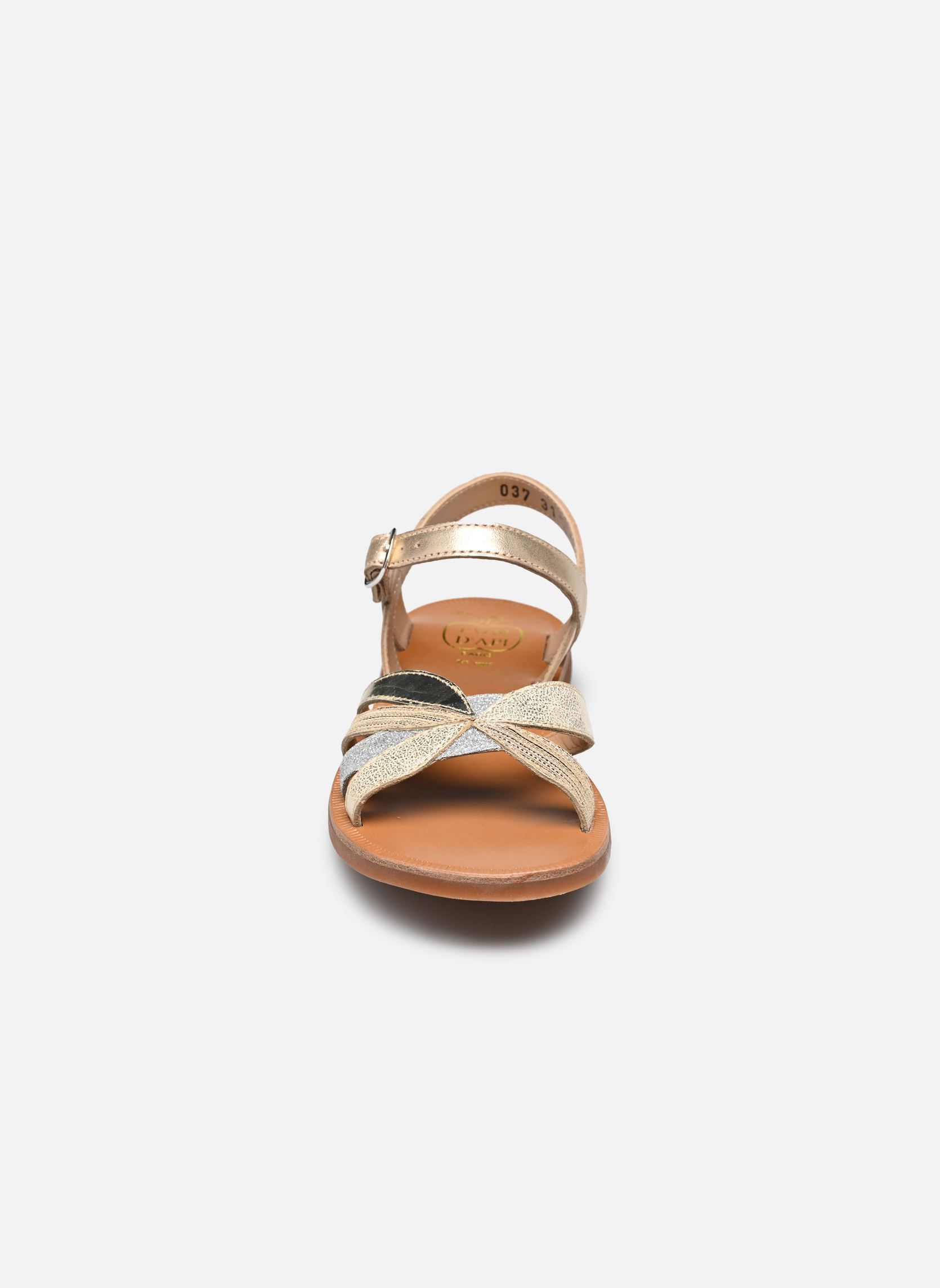 Sandalen Plagette Oto meisjes goud en brons Pom d Api Sandalen Plagette Oto meisjes goud en brons PLATINE-MULTI