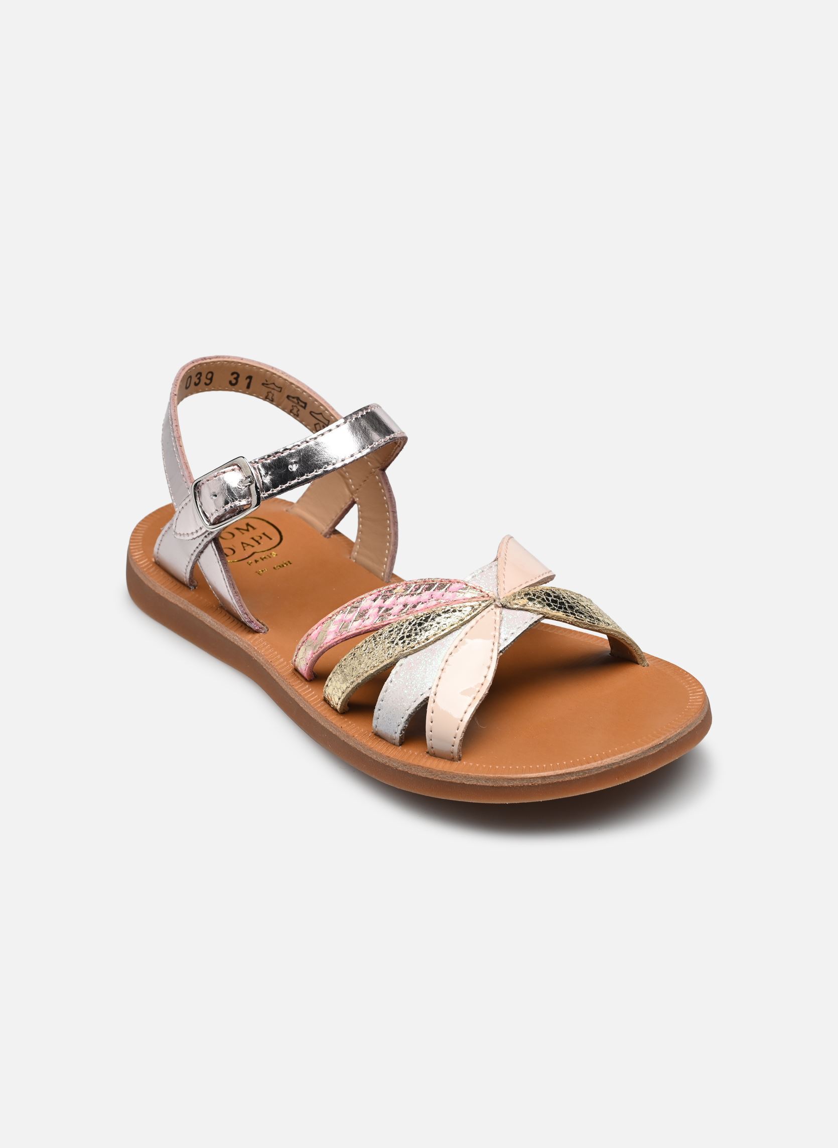 Sandales Plagette Oto fille multicolore Pom d Api Sandales Plagette Oto fille multicolore PETALO-MULTI