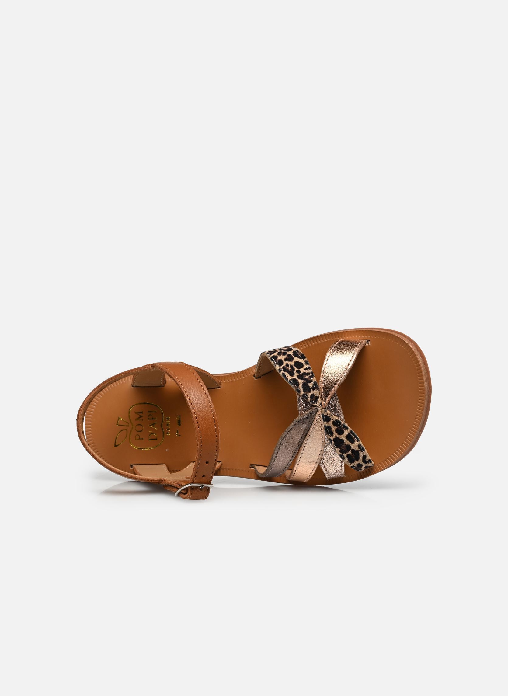 Sandales Plagette Oto fille marron Pom d Api Sandales Plagette Oto fille marron CUERO-CUIVRE