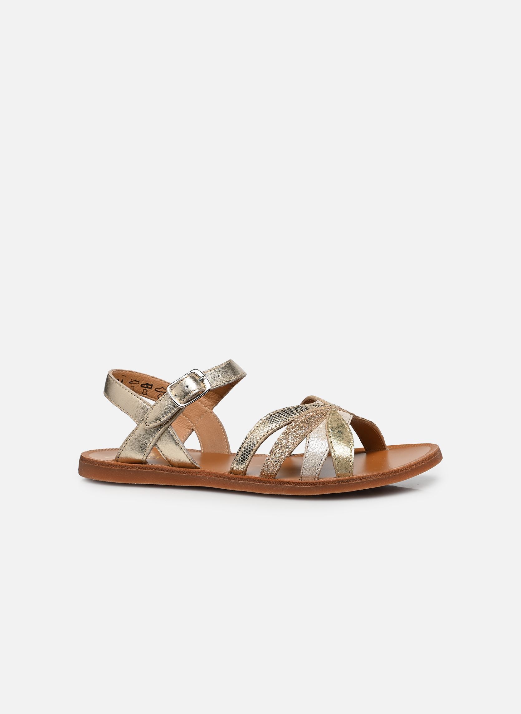 Sandales Plagette Oto fille or et bronze Pom d Api Sandales Plagette Oto fille or et bronze PLATINE-MULTI 2