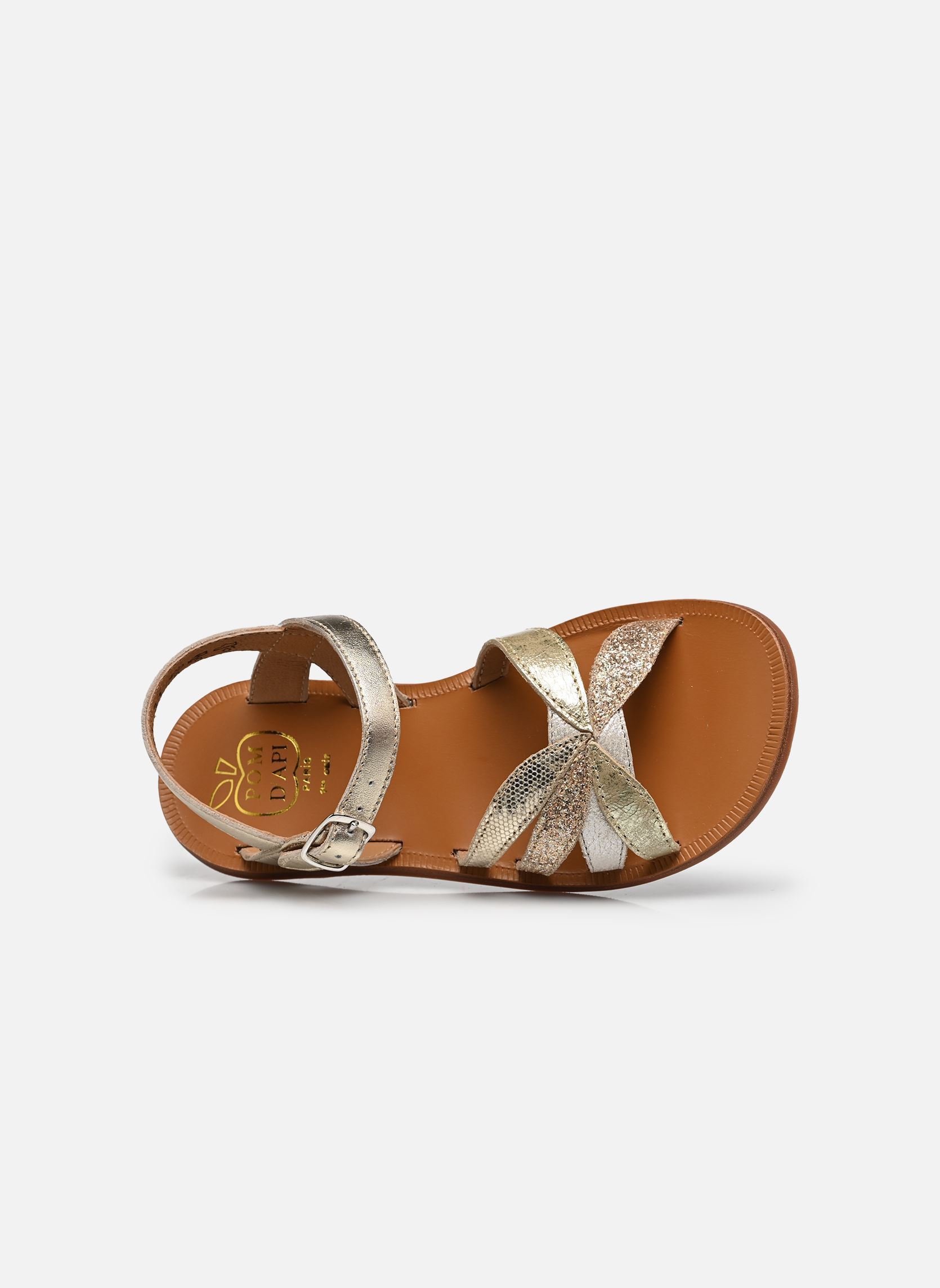 Sandales Plagette Oto fille or et bronze Pom d Api Sandales Plagette Oto fille or et bronze PLATINE-MULTI 2