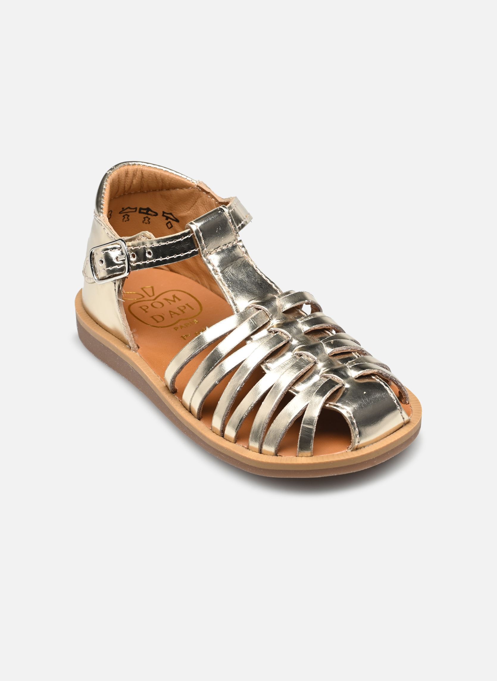 Sandalen Poppy Royal meisjes goud en brons Pom d Api Sandalen Poppy Royal meisjes goud en brons PLATINE 3