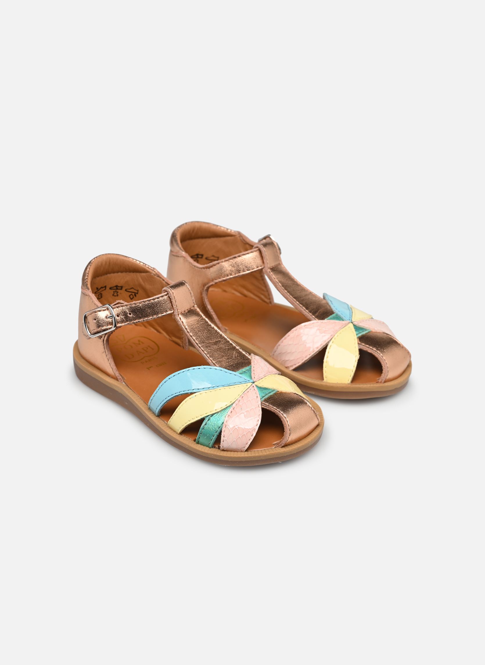Sandales Poppy Oto fille multicolore Pom d Api Sandales Poppy Oto fille multicolore CUIVRE