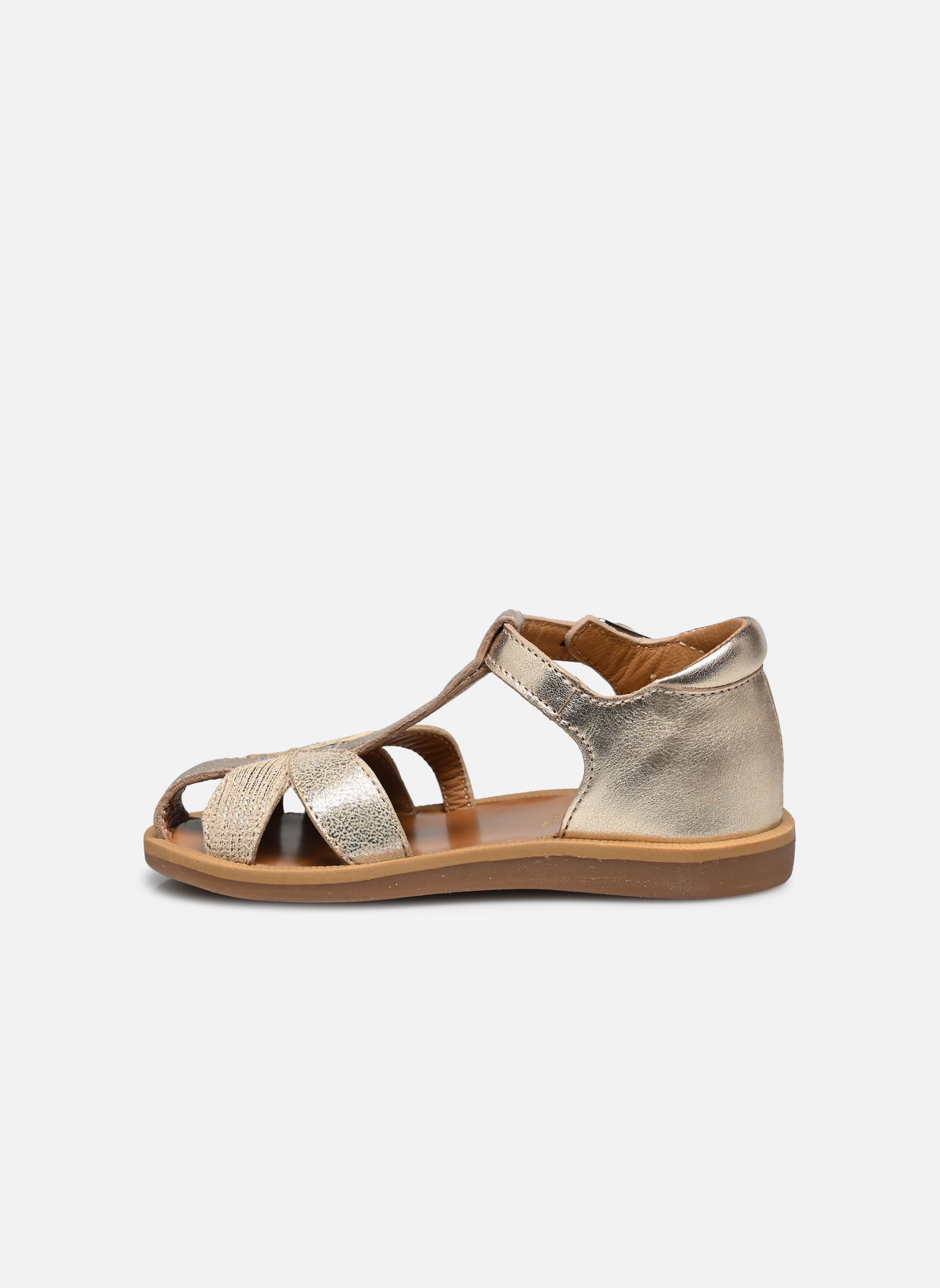 Sandalias Poppy Oto niña oro y bronce Pom d Api Sandalias Poppy Oto niña oro y bronce PLATINE