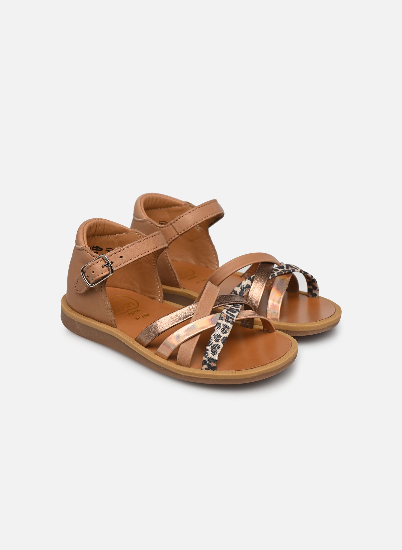 Sandales Poppy Erg fille marron Pom d Api Sandales Poppy Erg fille marron CAMEL - CUIVRE