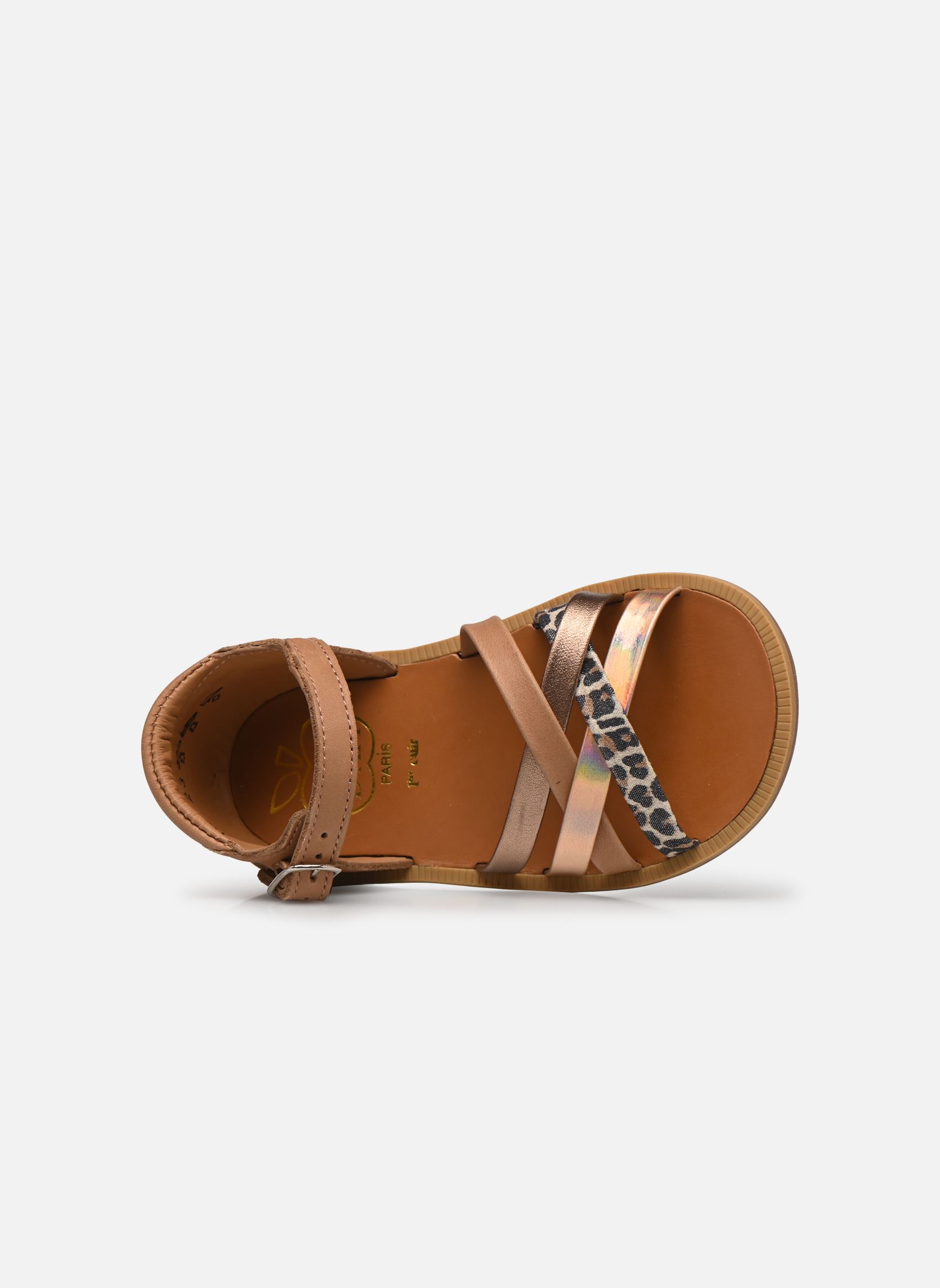 Sandales Poppy Erg fille marron Pom d Api Sandales Poppy Erg fille marron CAMEL - CUIVRE