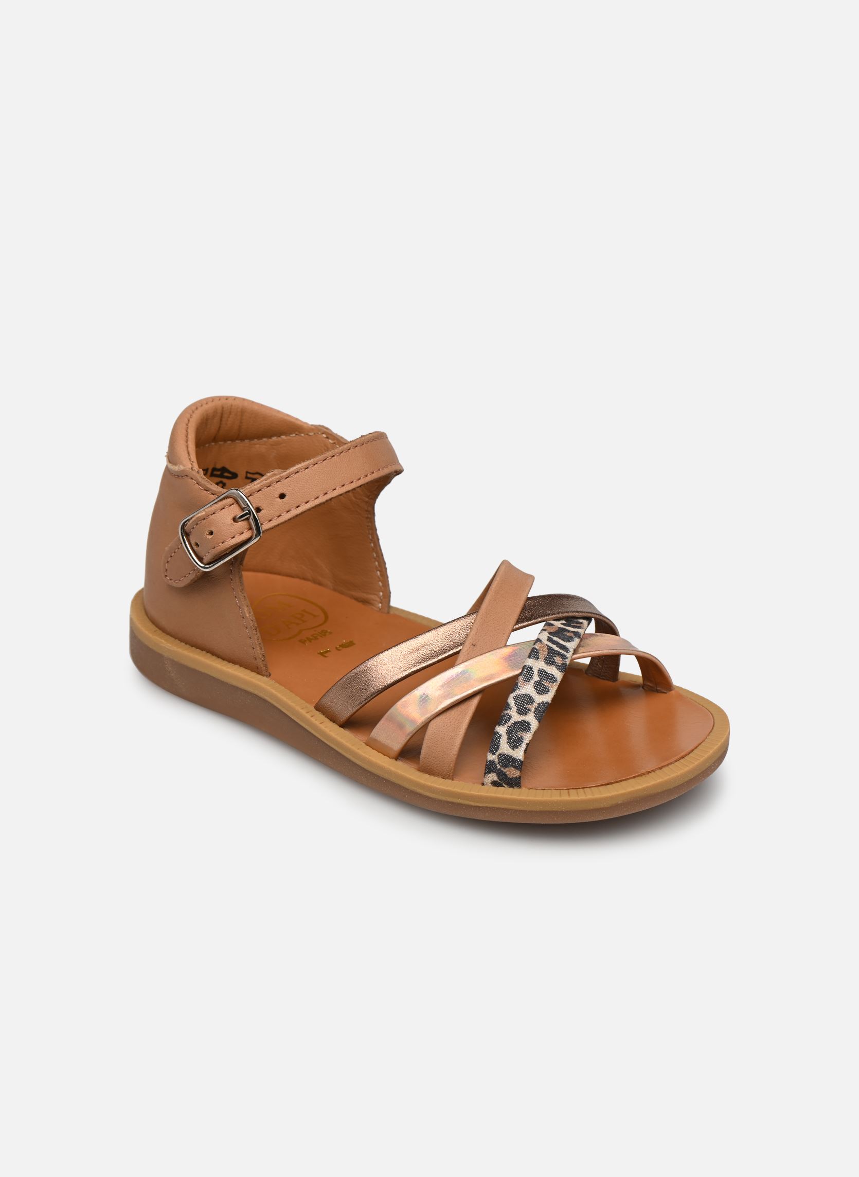 Sandales Poppy Erg fille marron Pom d Api Sandales Poppy Erg fille marron CAMEL - CUIVRE