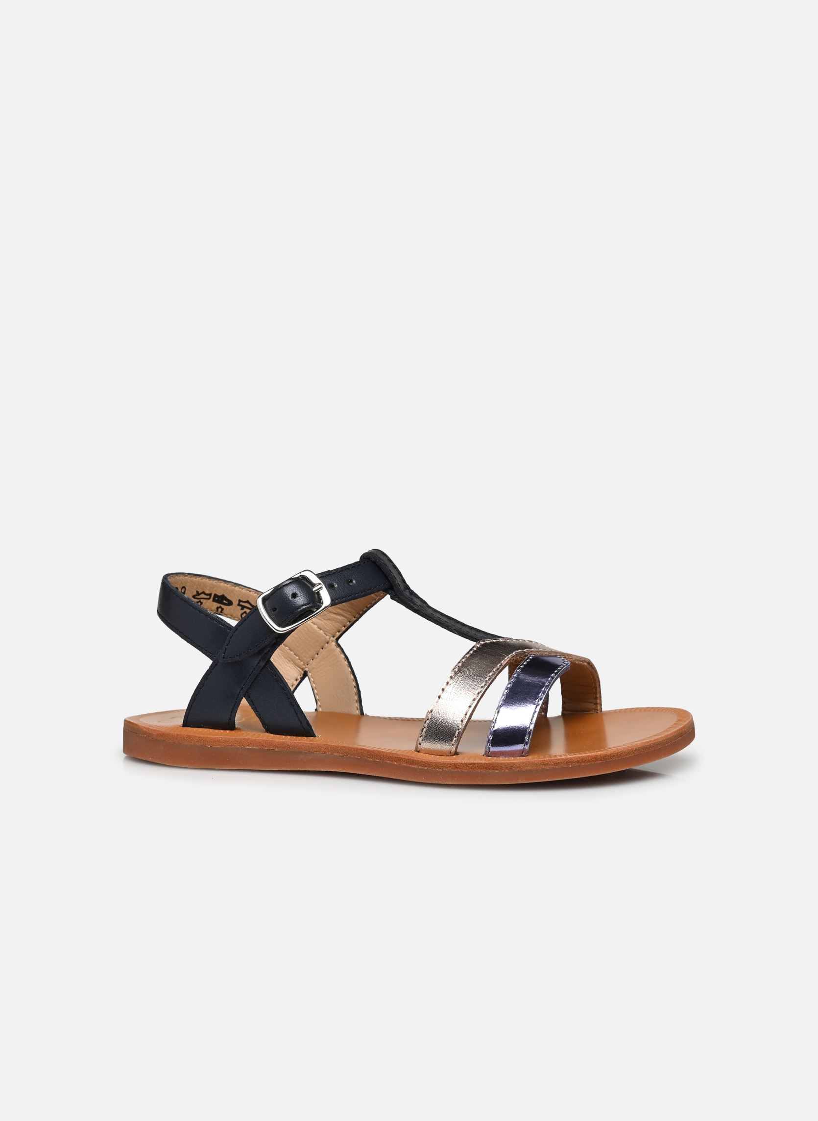 Sandales Plagette Salome Tek fille bleu Pom d Api Sandales Plagette Salome Tek fille bleu MARINE