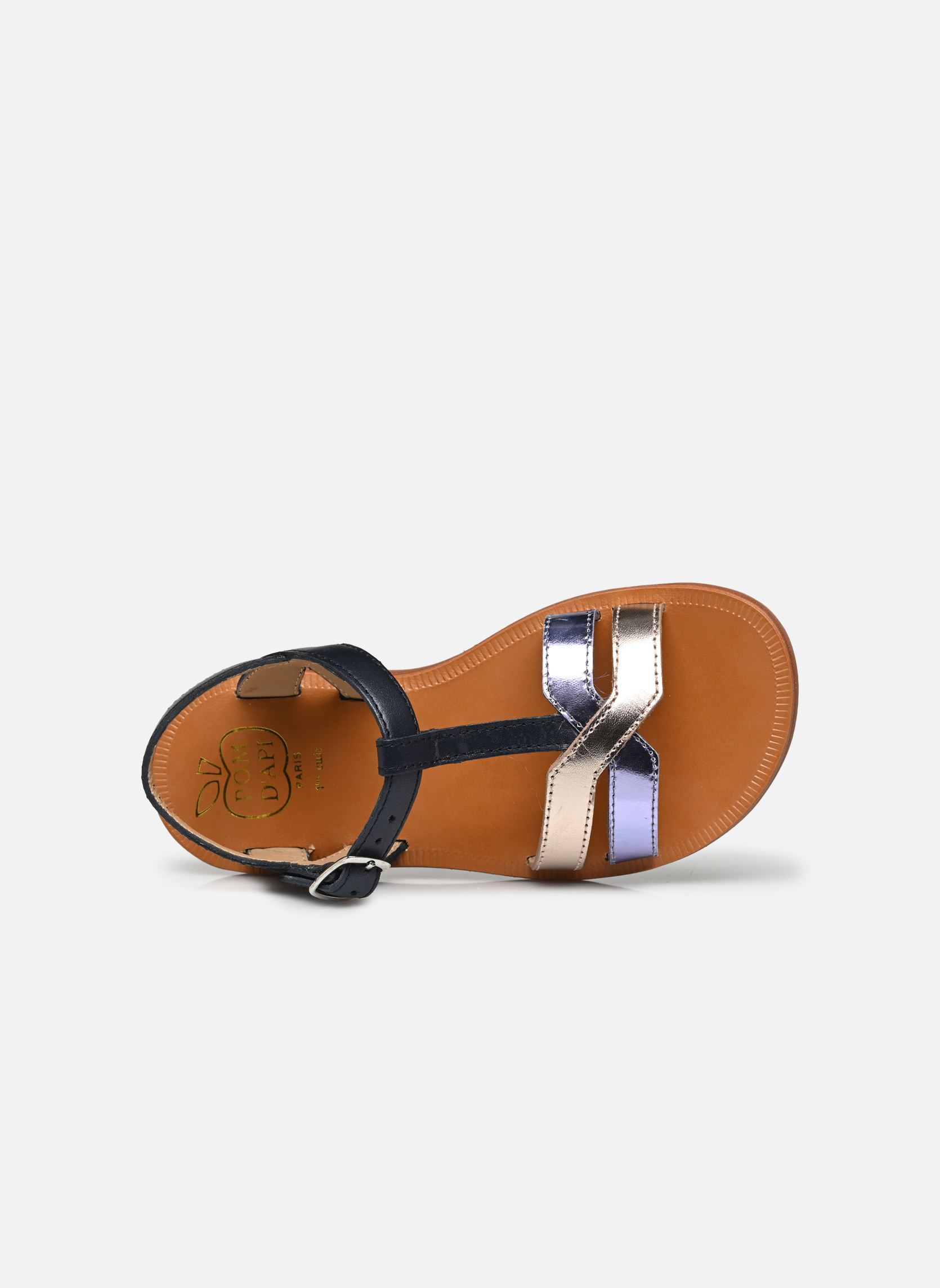 Sandales Plagette Salome Tek fille bleu Pom d Api Sandales Plagette Salome Tek fille bleu MARINE