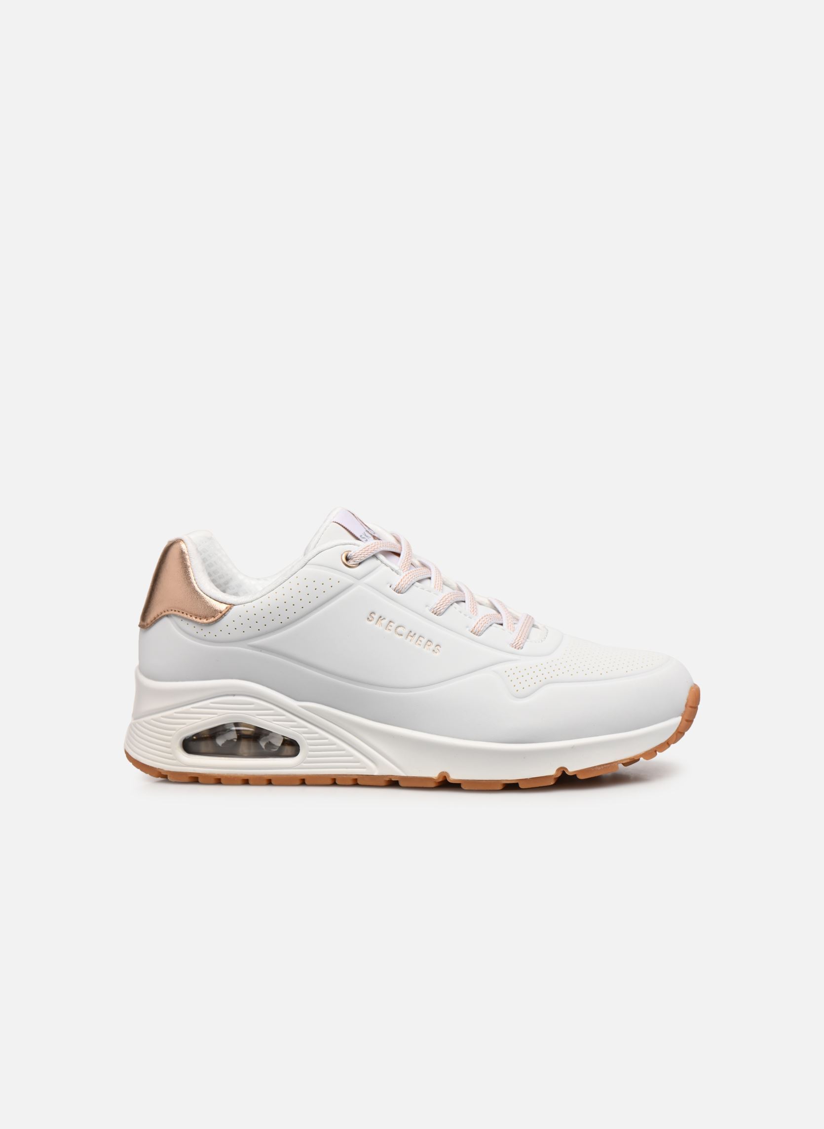 Niedrige Sneaker Uno - Shimmer Away damen weiß Skechers Niedrige Sneaker Uno - Shimmer Away damen weiß WHT