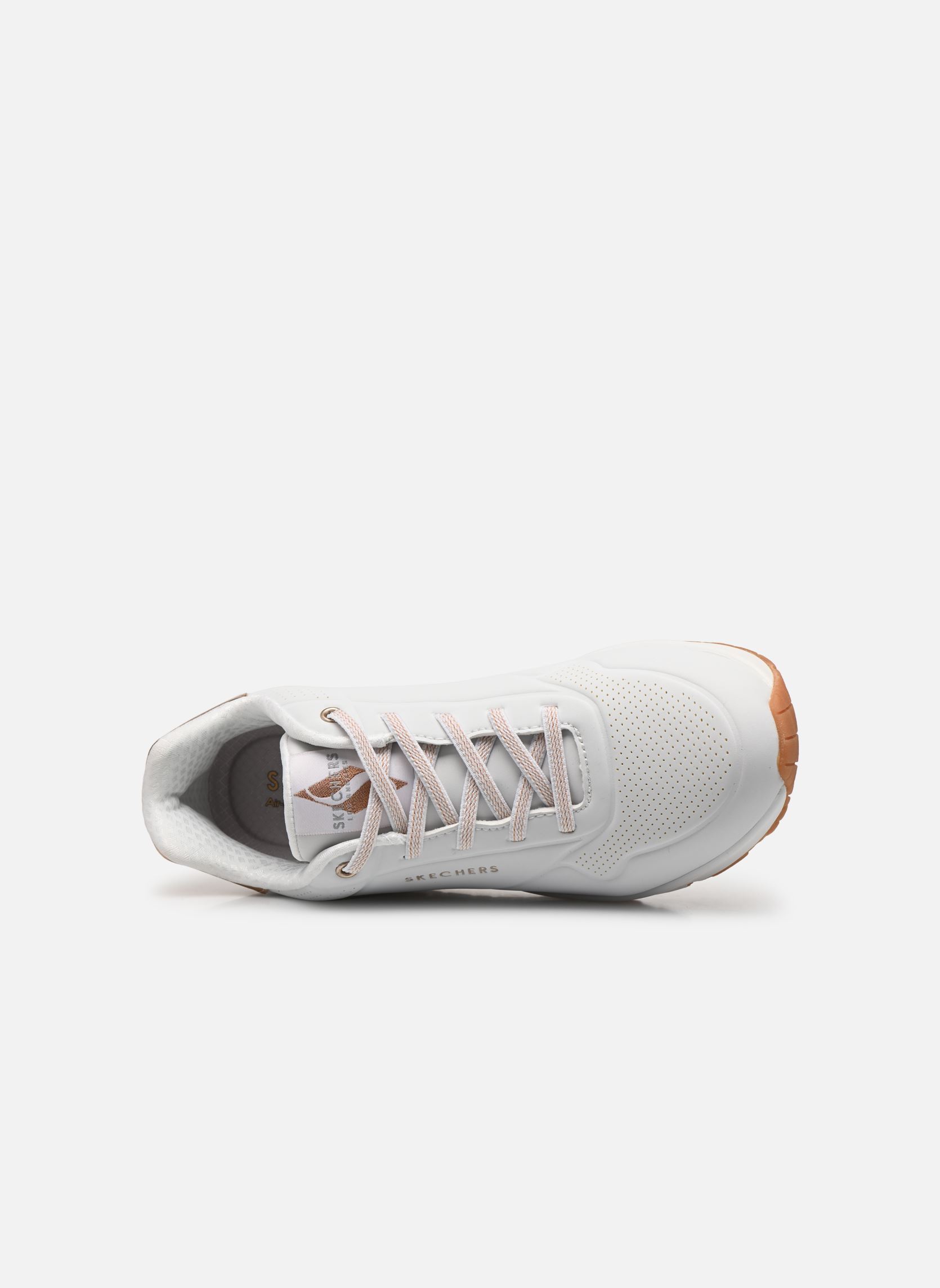 Niedrige Sneaker Uno - Shimmer Away damen weiß Skechers Niedrige Sneaker Uno - Shimmer Away damen weiß WHT