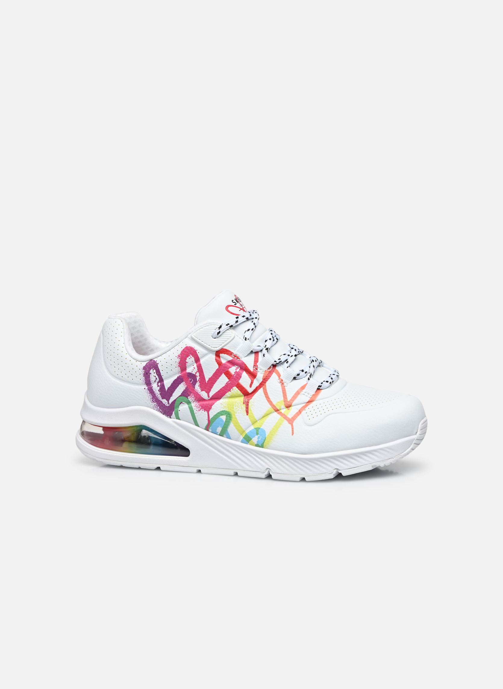Niedrige Sneaker Uno 2 - Floating Love Goldcrown damen weiß Skechers Niedrige Sneaker Uno 2 - Floating Love Goldcrown damen weiß WHT