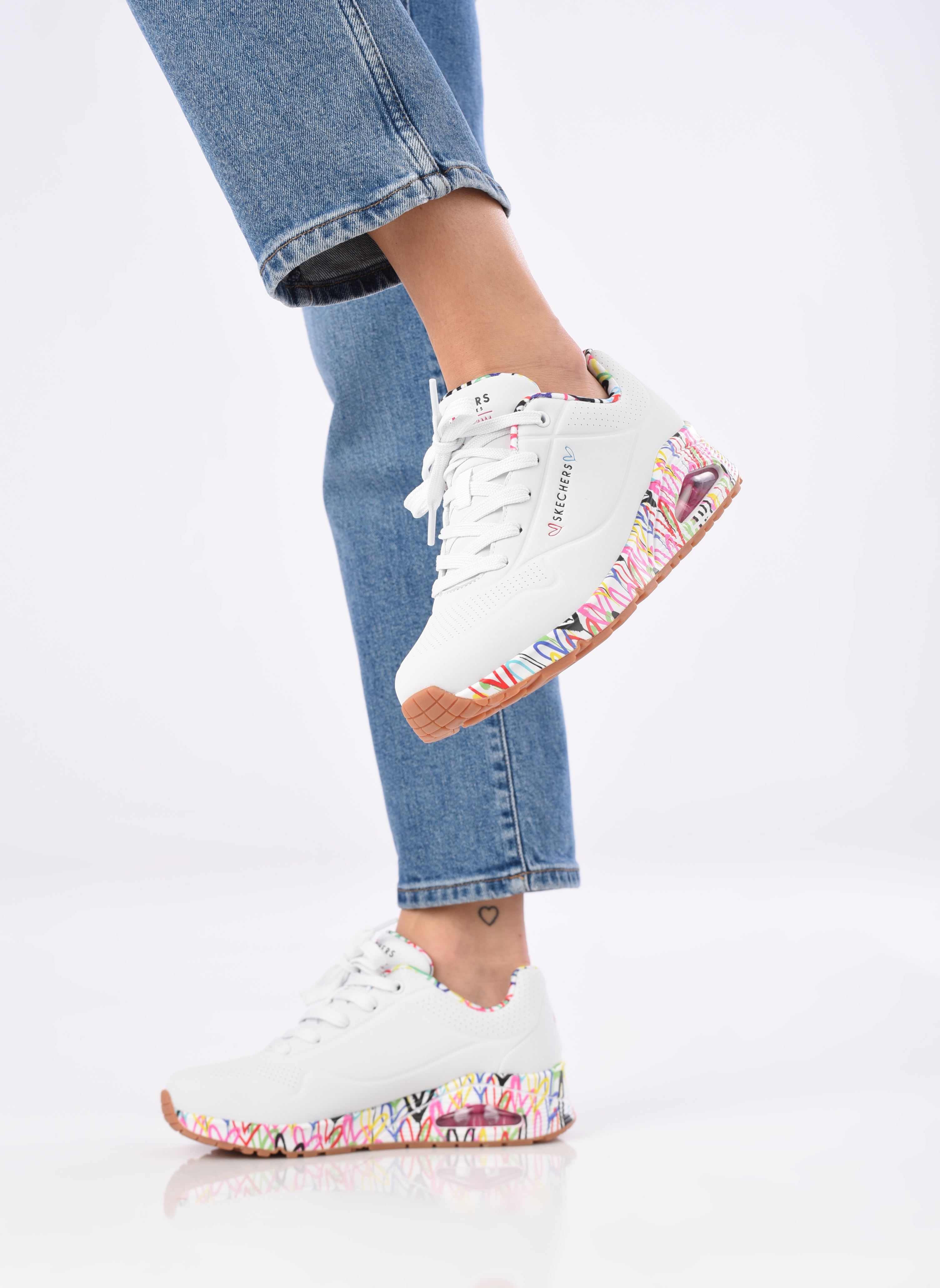 Baskets basses Uno - Loving Love Goldcrown femme blanc Skechers Baskets basses Uno - Loving Love Goldcrown femme blanc WHT