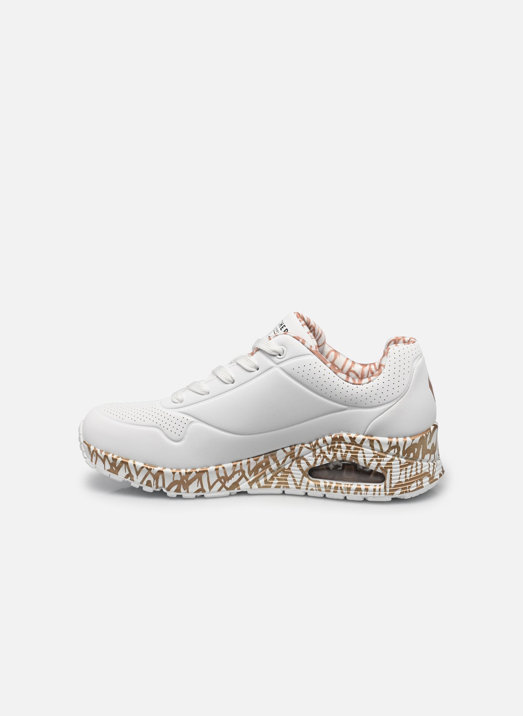 Niedrige Sneaker Uno - Loving Love Goldcrown damen weiß Skechers Niedrige Sneaker Uno - Loving Love Goldcrown damen weiß WTRG