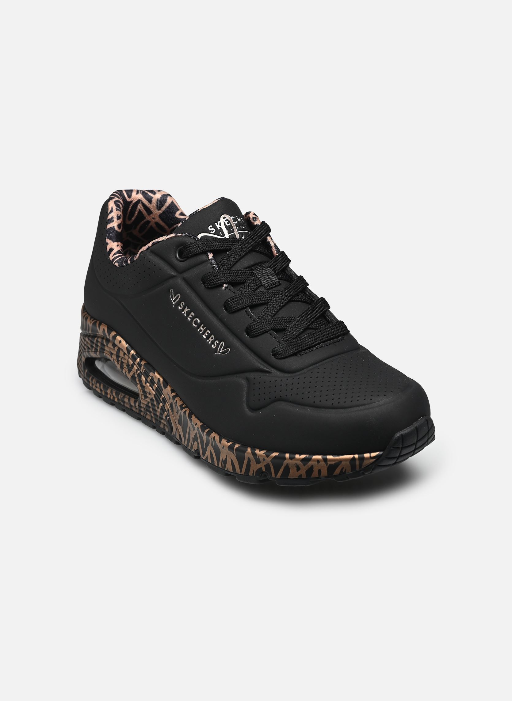 Baskets Skechers Uno - Loving Love Goldcrown pour  Femme - 155506/BKRG