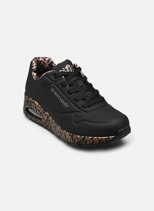 Skechers Baskets basses Uno - Loving Love Goldcrown femme noir