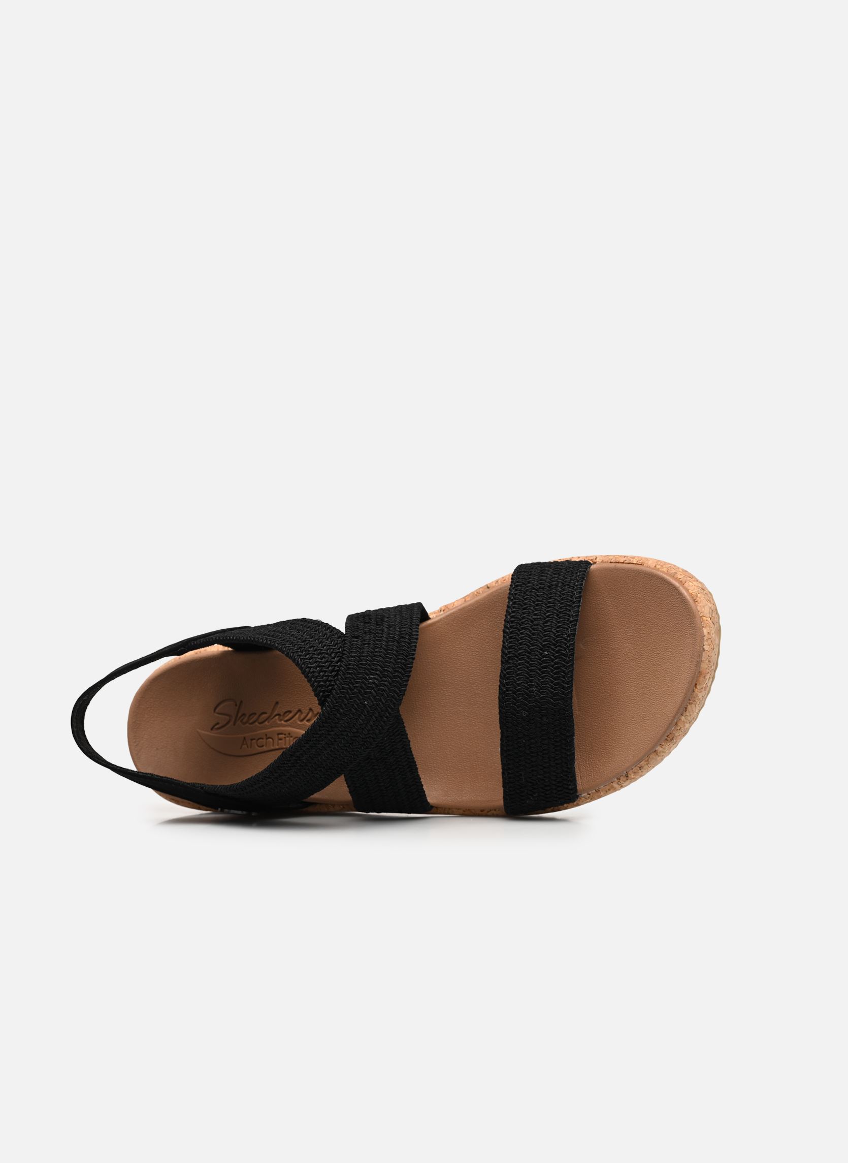 Keil- und Plateausandalen Arch Fit Beverlee - Love Stay damen schwarz Skechers Keil- und Plateausandalen Arch Fit Beverlee - Love Stay damen schwarz BLK