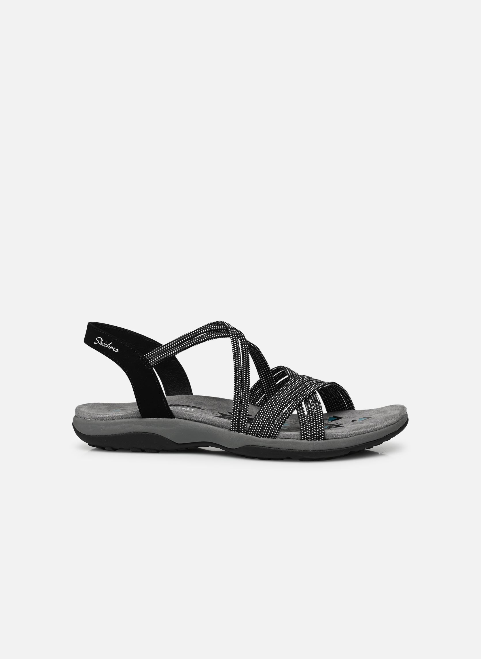 Sandales Reggae Slim - Turn It Up femme noir Skechers Sandales Reggae Slim - Turn It Up femme noir BLK