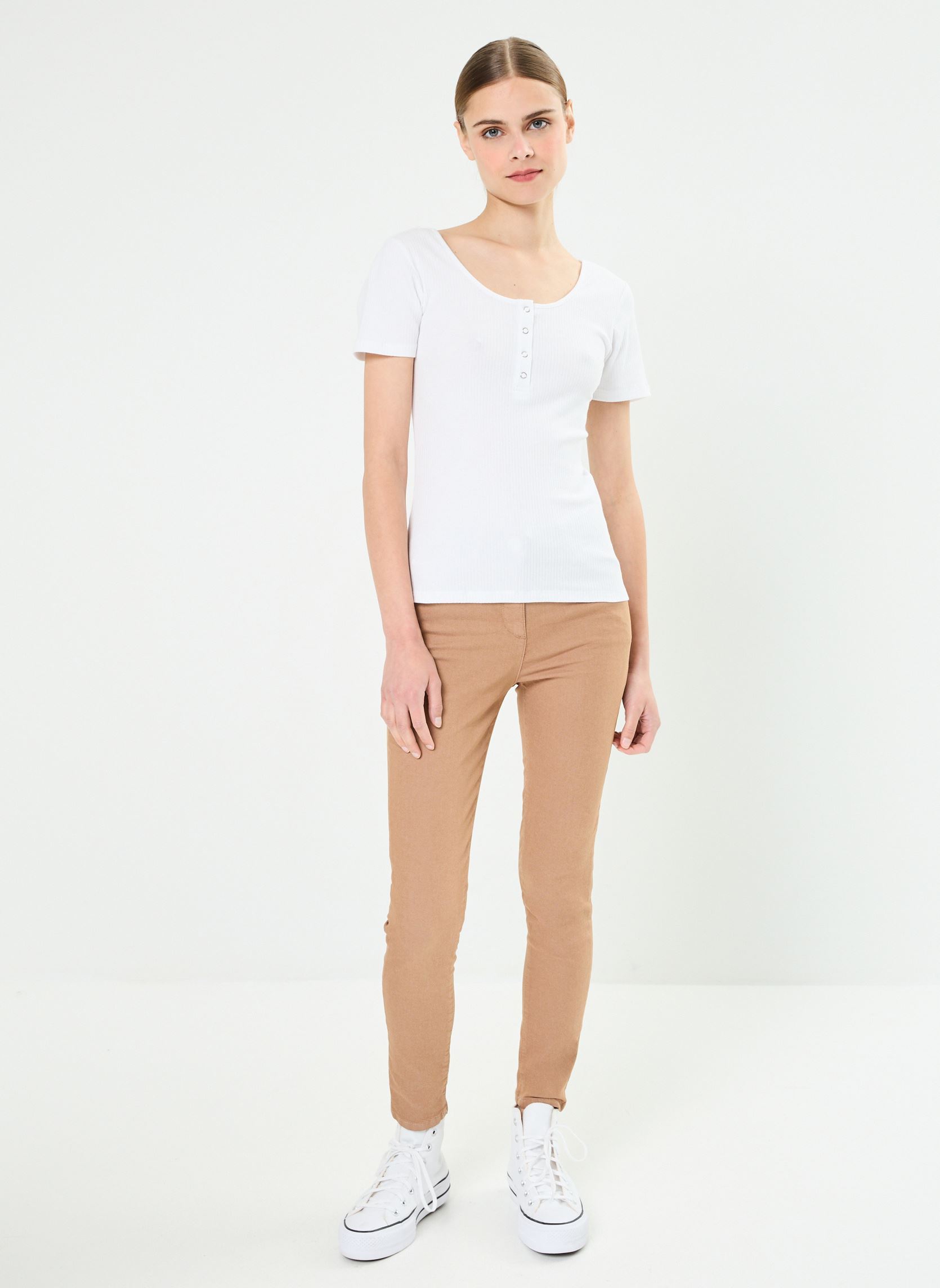 Tee-shirts Pckitte Ss Top Noos Bc femme blanc Pieces Tee-shirts Pckitte Ss Top Noos Bc femme blanc BRIGHT WHITE