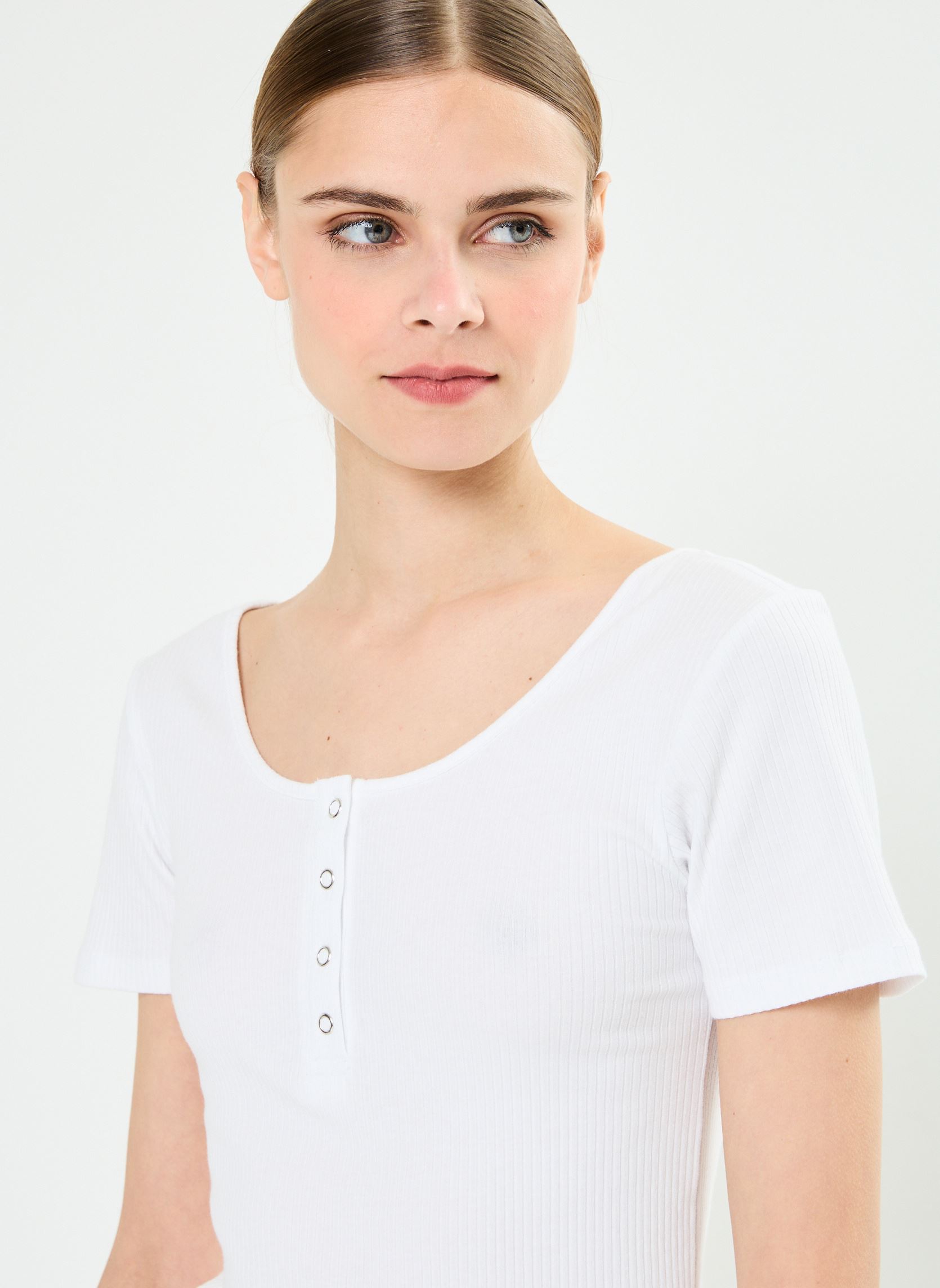 Tee-shirts Pckitte Ss Top Noos Bc femme blanc Pieces Tee-shirts Pckitte Ss Top Noos Bc femme blanc BRIGHT WHITE