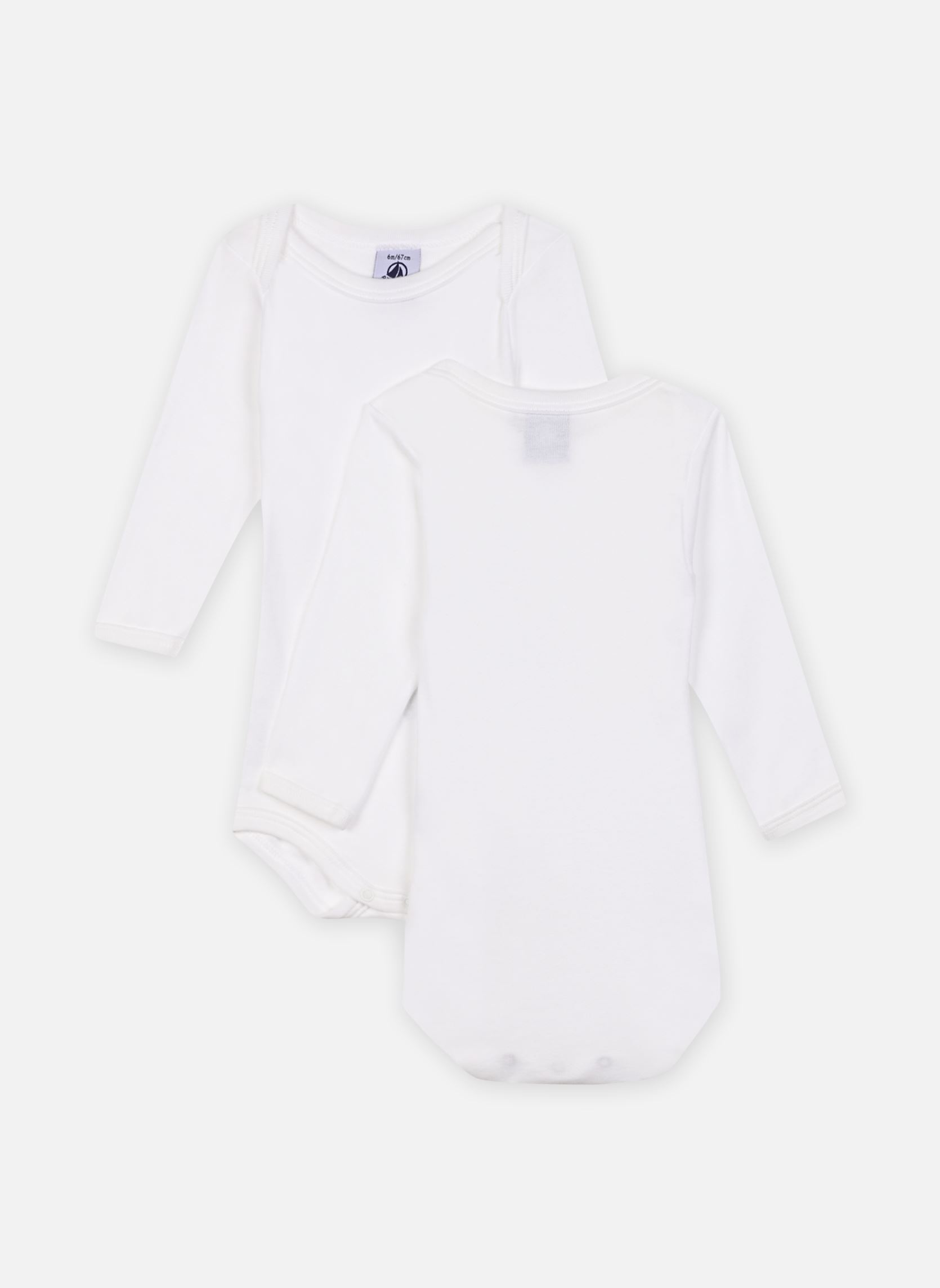 Bodies Lot de 2 Bodies Manches Longues Unis blanc Petit Bateau Bodies Lot de 2 Bodies Manches Longues Unis blanc BLANC