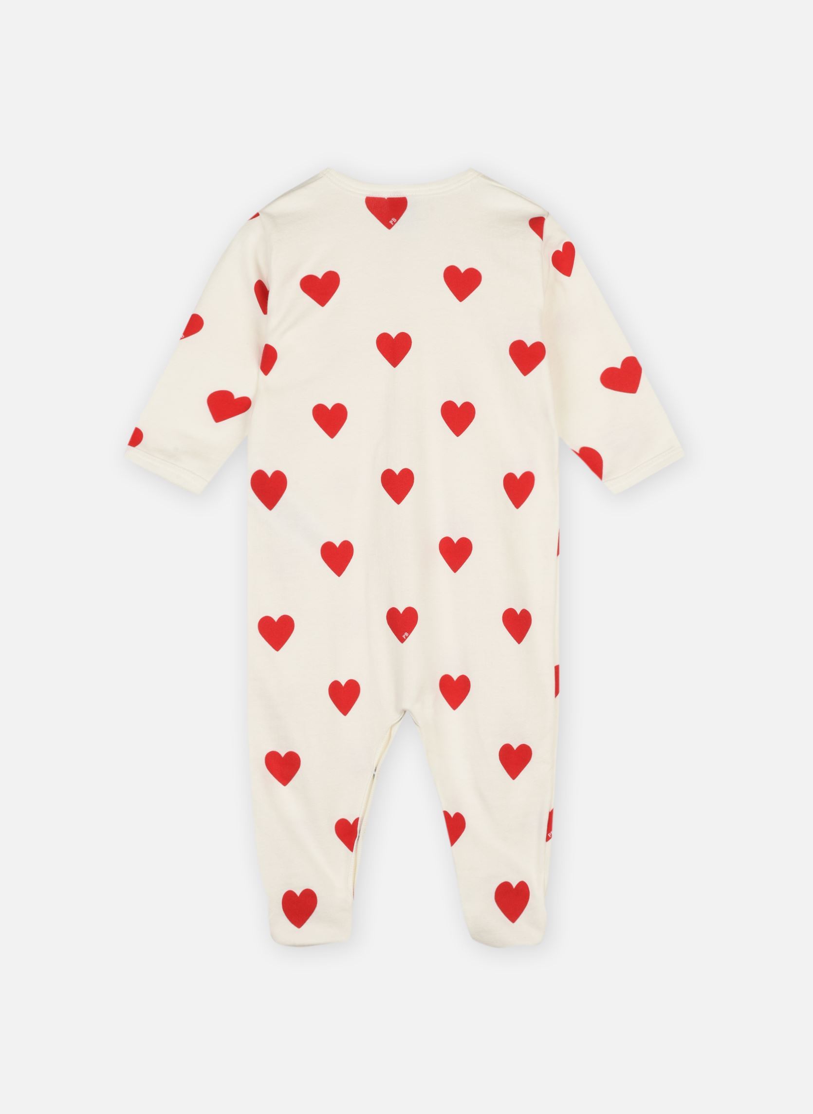 Pyjamas et Grenouillères Pyjama à Cœurs Rouges en Molleton gratté blanc Petit Bateau Pyjamas et Grenouillères Pyjama à Cœurs Rouges en Molleton gratté blanc MARSHMALLOW & TERKUIT