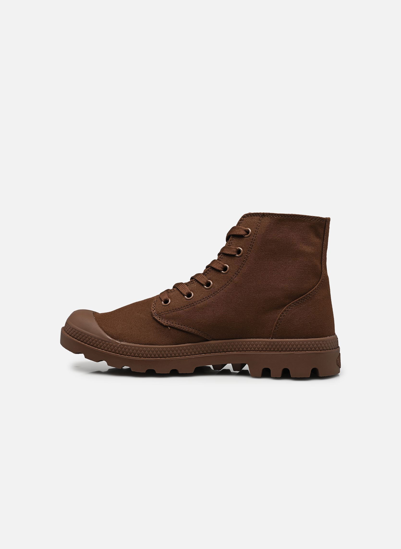 Bottines à lacets PAMPA MONO CHROME WW marron Palladium Bottines à lacets PAMPA MONO CHROME WW marron BARK BROWN