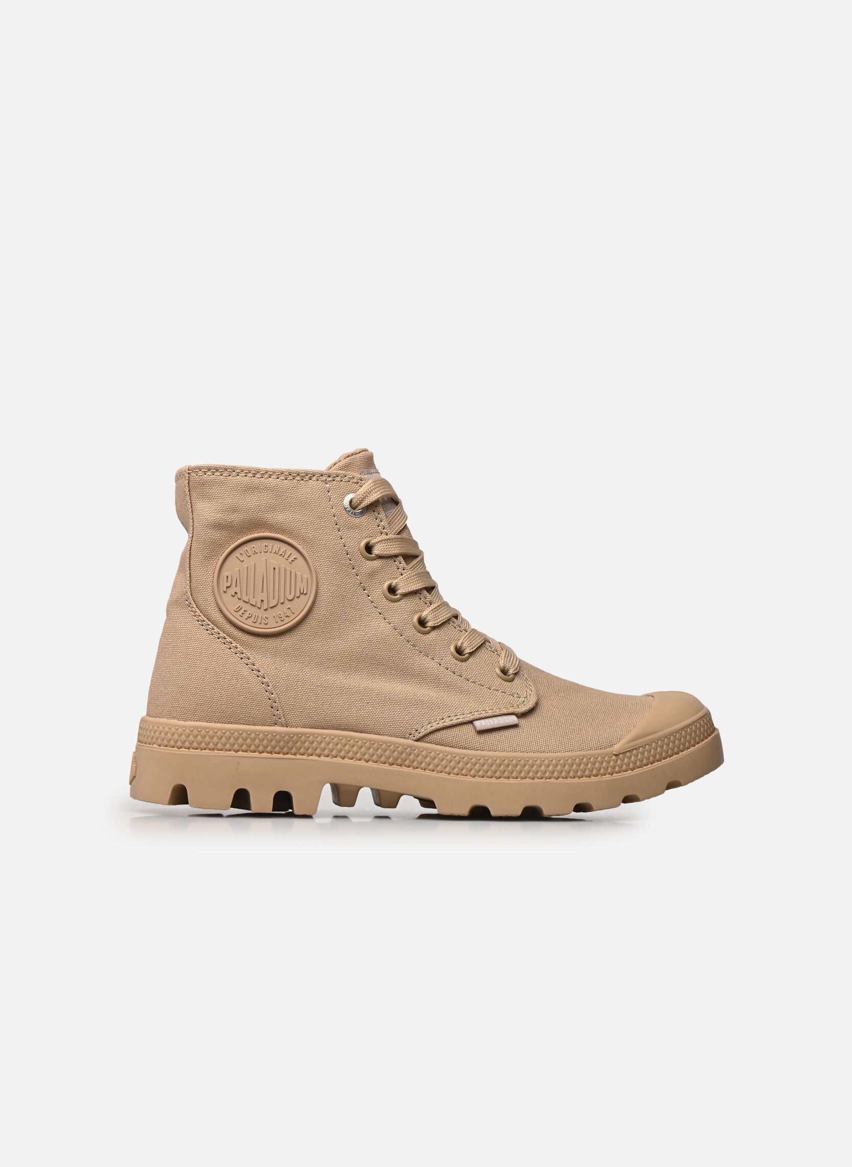 Bottines à lacets PAMPA MONO CHROME WW femme marron Palladium Bottines à lacets PAMPA MONO CHROME WW femme marron WARM SAND