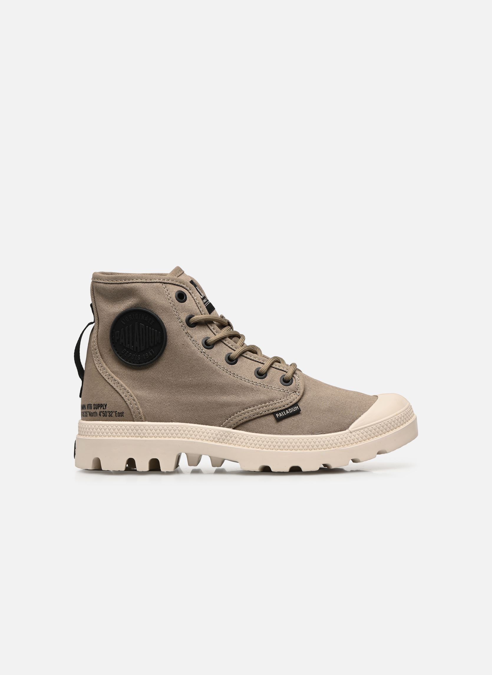 Bottines à lacets PAMPA HI HERITAGE SUPPLY femme marron Palladium Bottines à lacets PAMPA HI HERITAGE SUPPLY femme marron DUNE