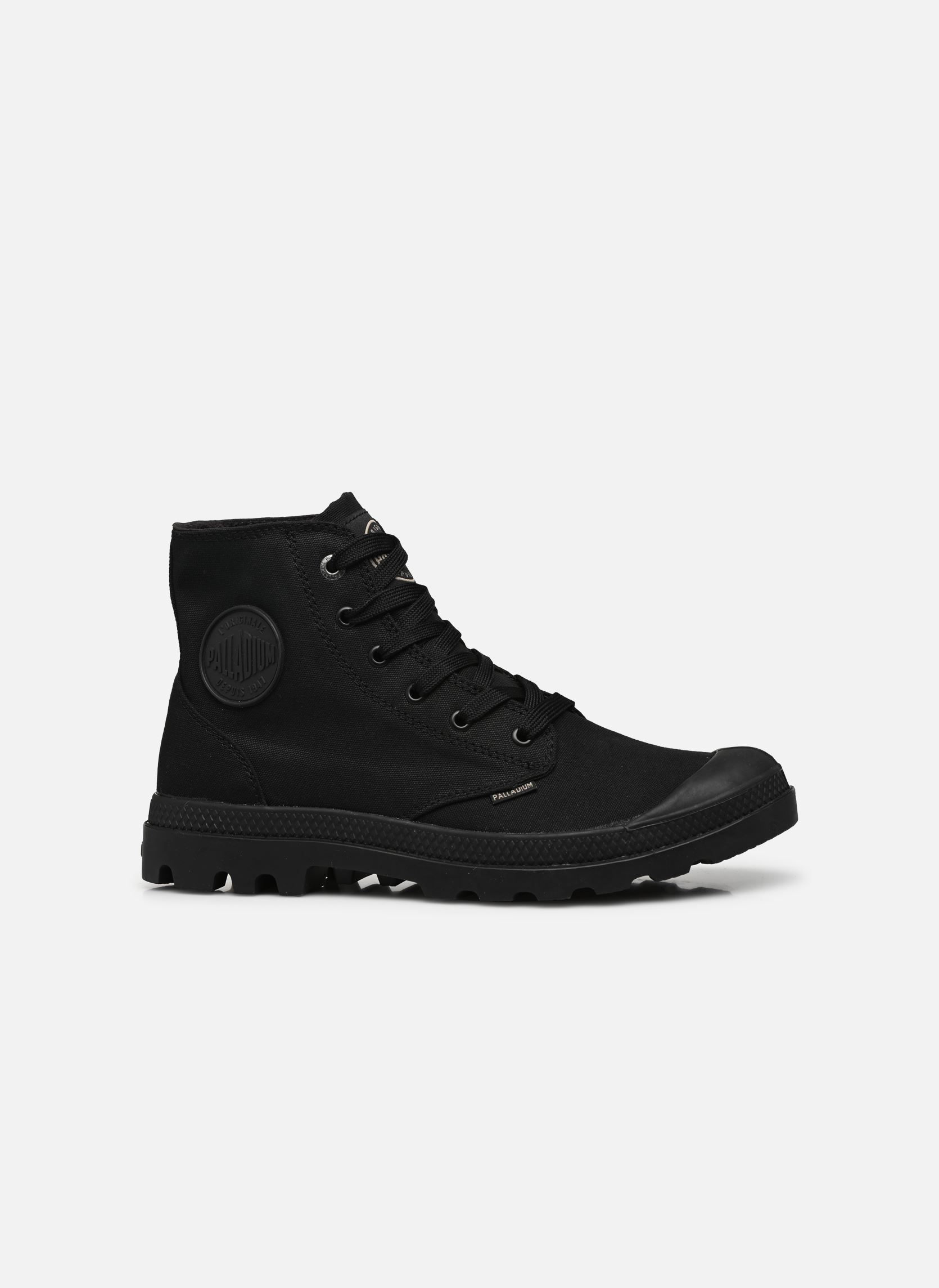 Geschnürte Stiefeletten PAMPA MONO CHROME MM herren schwarz Palladium Geschnürte Stiefeletten PAMPA MONO CHROME MM herren schwarz BLACK