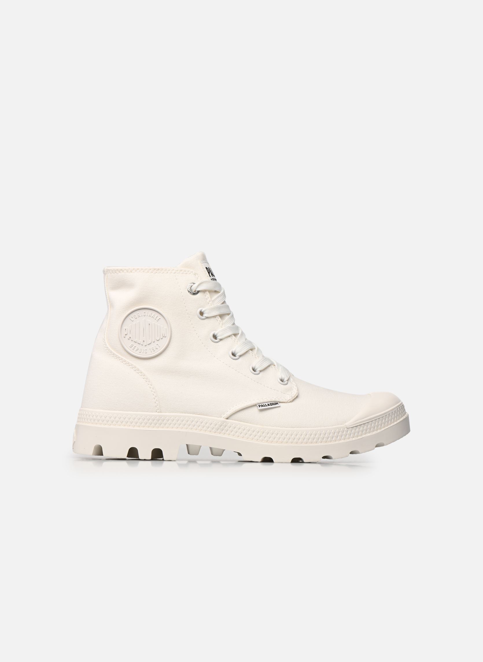 Veterlaarsjes PAMPA MONO CHROME MM heren wit Palladium Veterlaarsjes PAMPA MONO CHROME MM heren wit STAR WHITE