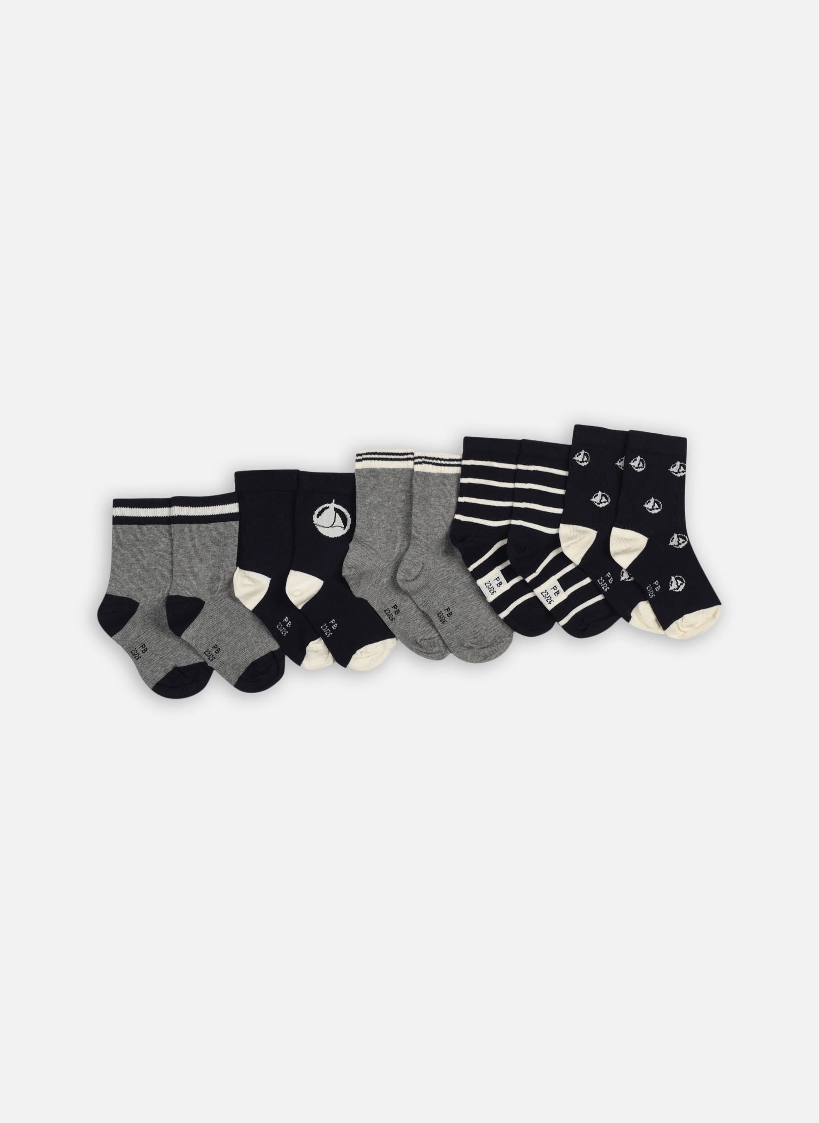 Sokken Chaussettes - Lot de 5 - Enfant jongens meerkleurig Petit Bateau Sokken Chaussettes - Lot de 5 - Enfant jongens meerkleurig NOIR & GRIS & NOIR-RAYÉ & NOIR