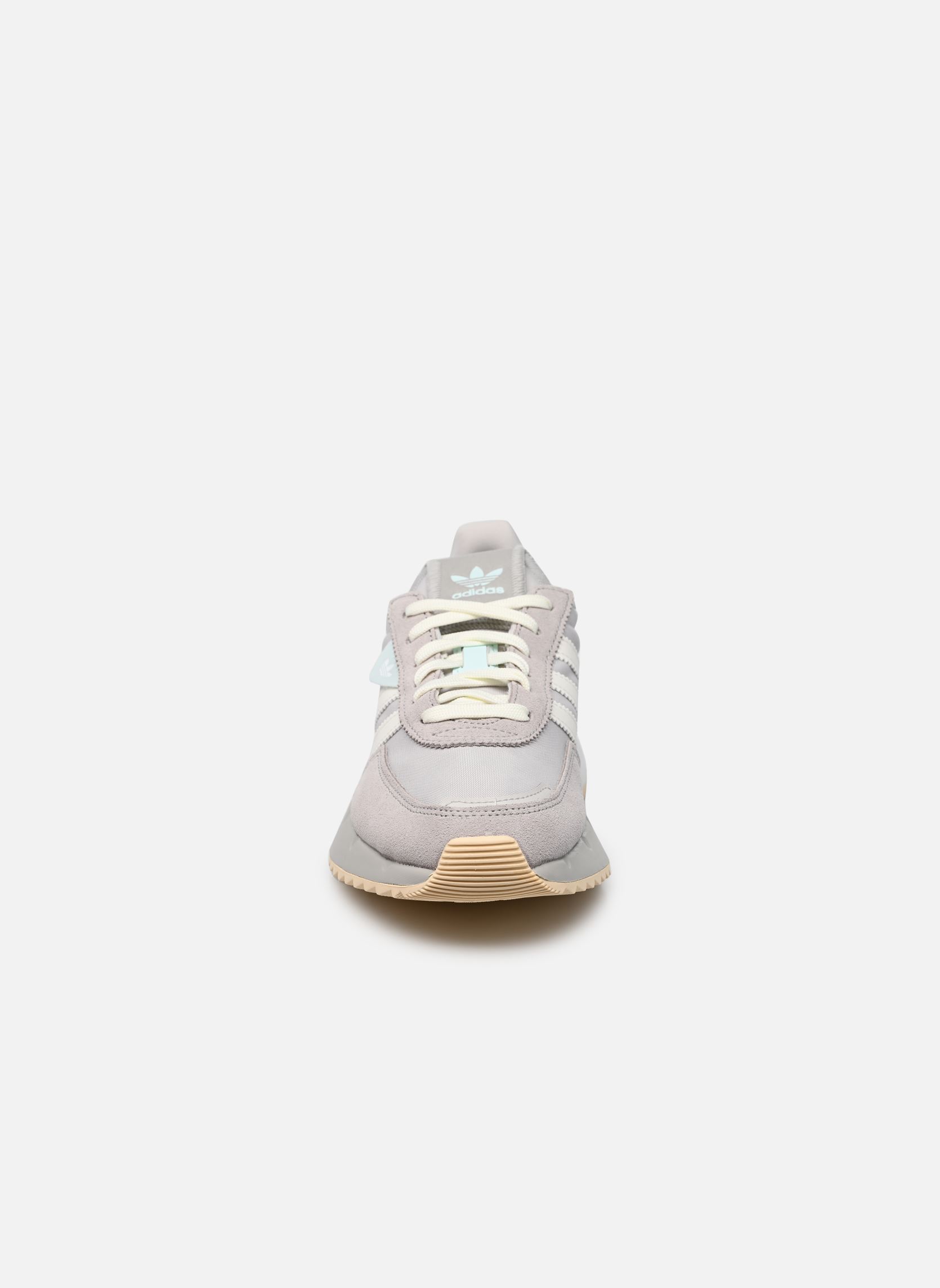 Niedrige Sneaker Retropy F2 W damen grau adidas originals Niedrige Sneaker Retropy F2 W damen grau GREONE/OWHITE/GRETWO