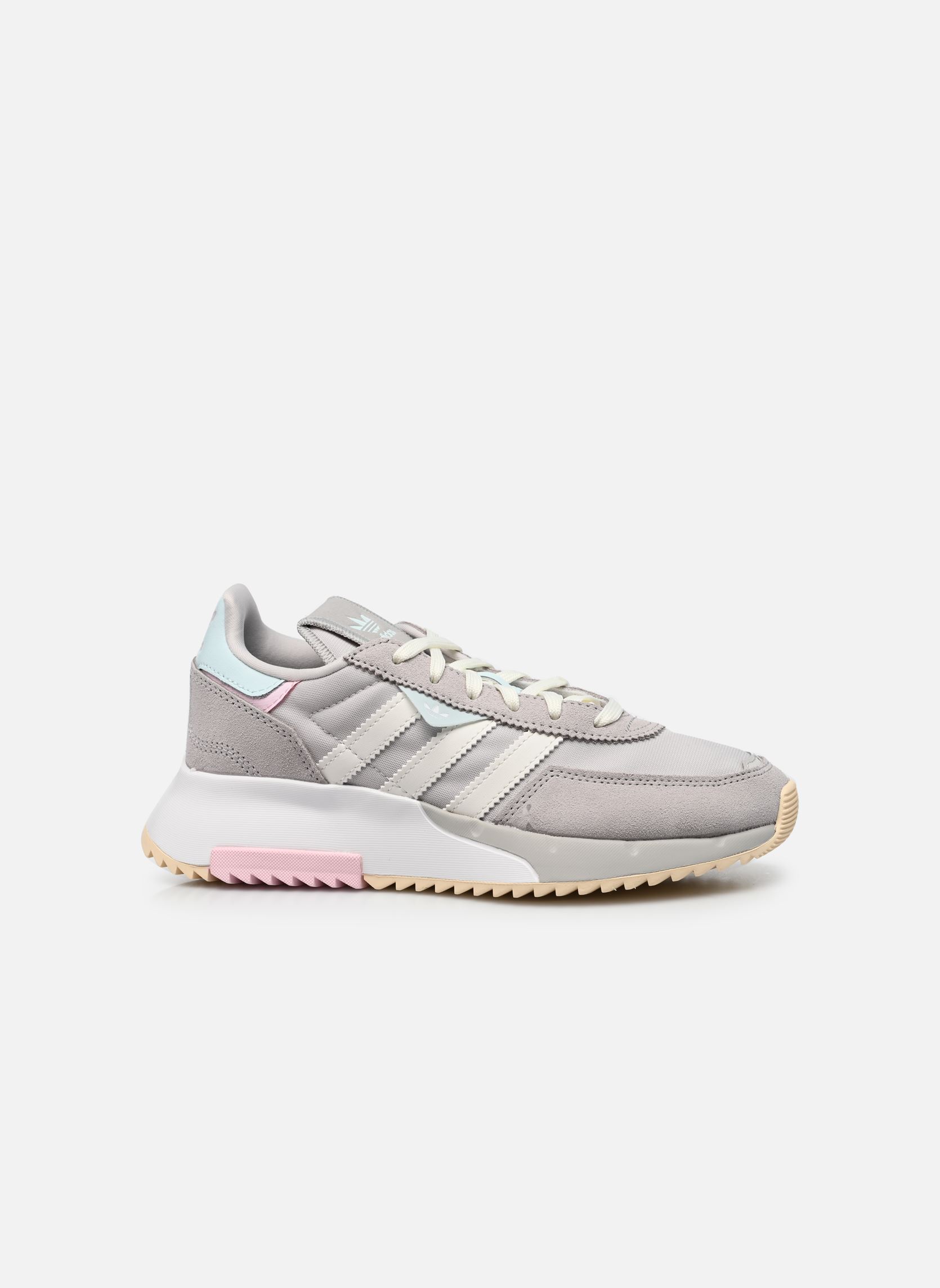 Niedrige Sneaker Retropy F2 W damen grau adidas originals Niedrige Sneaker Retropy F2 W damen grau GREONE/OWHITE/GRETWO