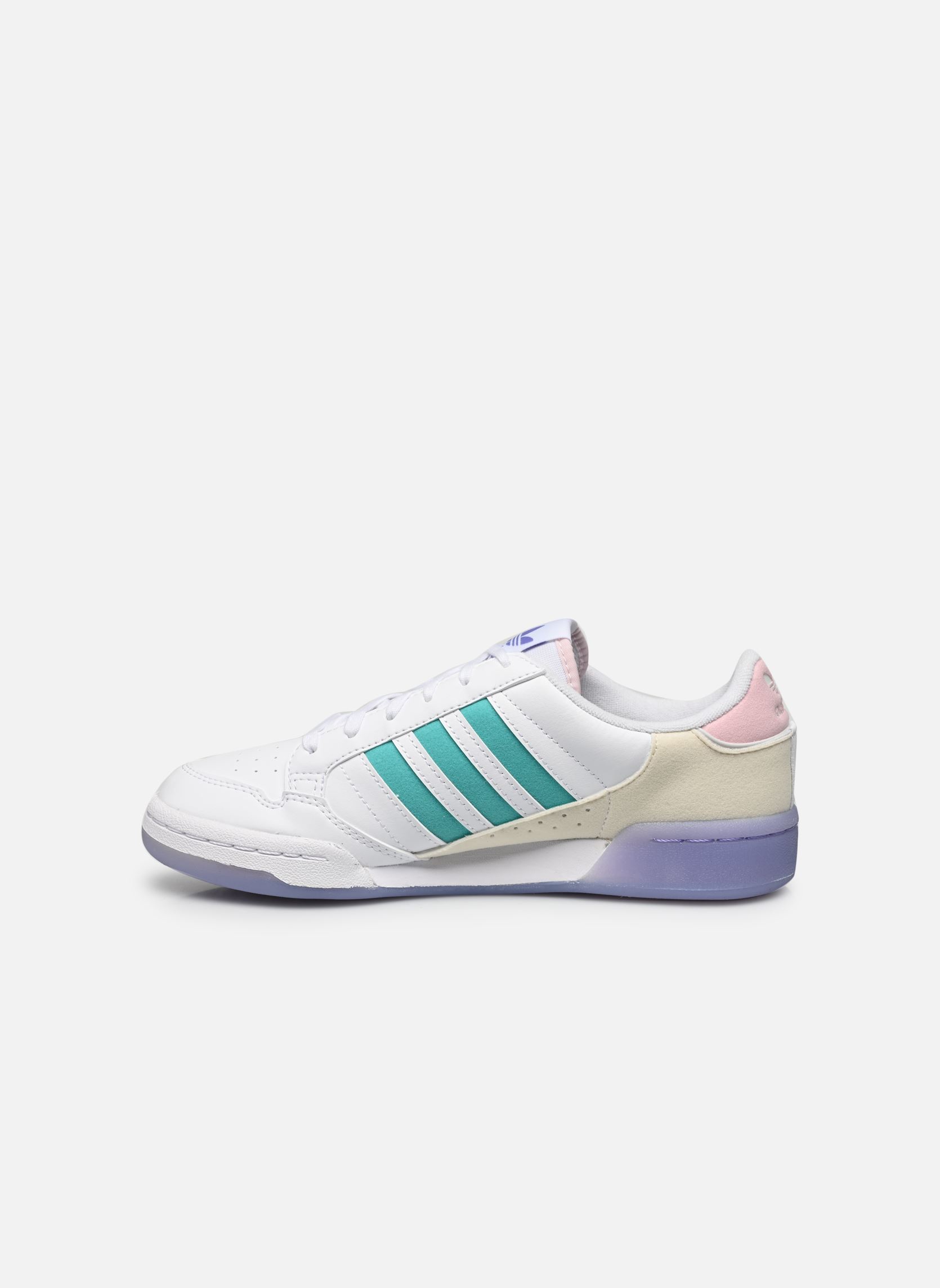 Niedrige Sneaker Continental 80 Stripes J mädchen weiß adidas originals Niedrige Sneaker Continental 80 Stripes J mädchen weiß Ftwwht/Pulamb/Semiru