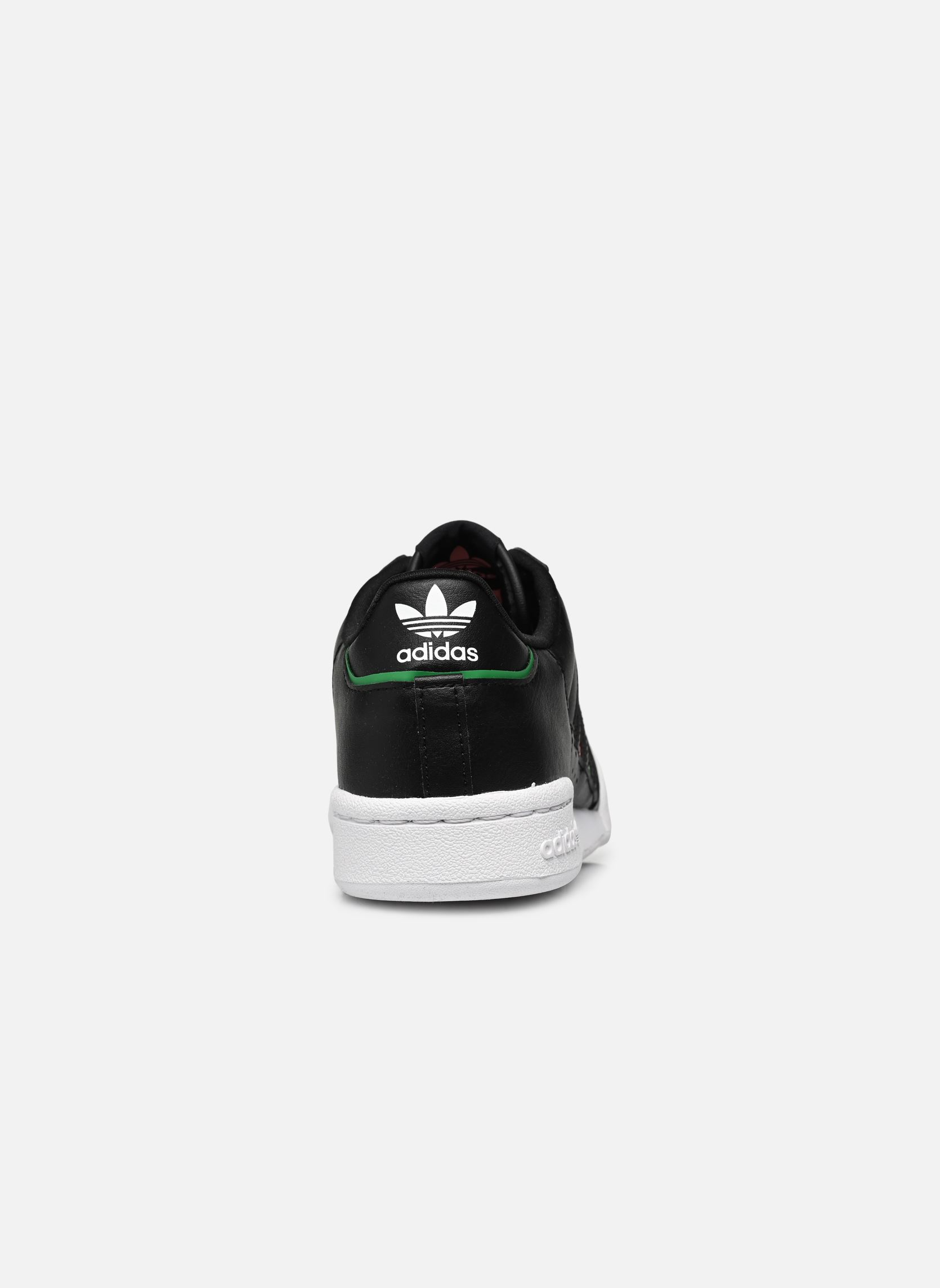 Niedrige Sneaker Continental 80 Stripes J schwarz adidas originals Niedrige Sneaker Continental 80 Stripes J schwarz Cblack/Ftwwht/Vivred