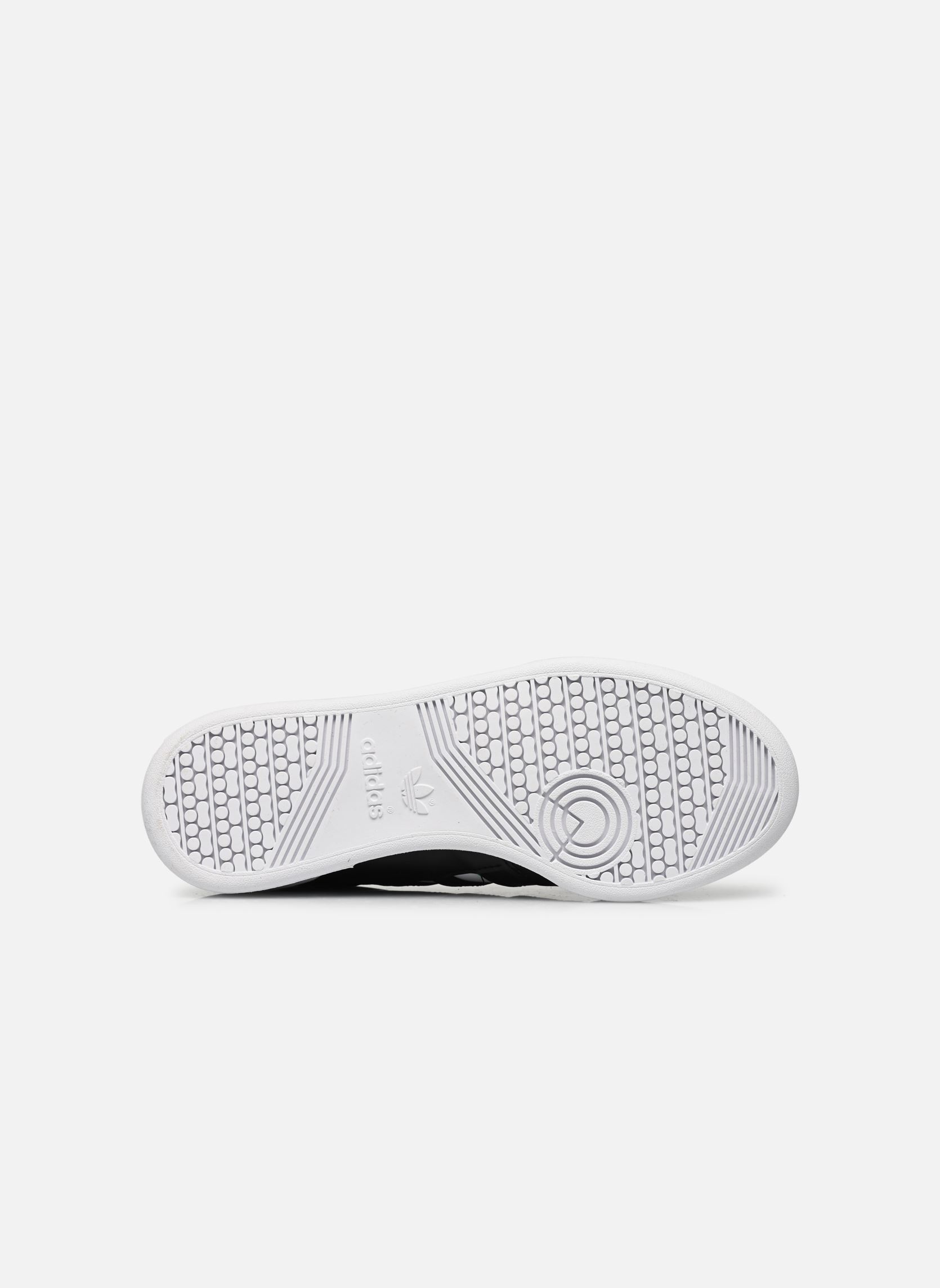 Niedrige Sneaker Continental 80 Stripes J schwarz adidas originals Niedrige Sneaker Continental 80 Stripes J schwarz Cblack/Ftwwht/Vivred