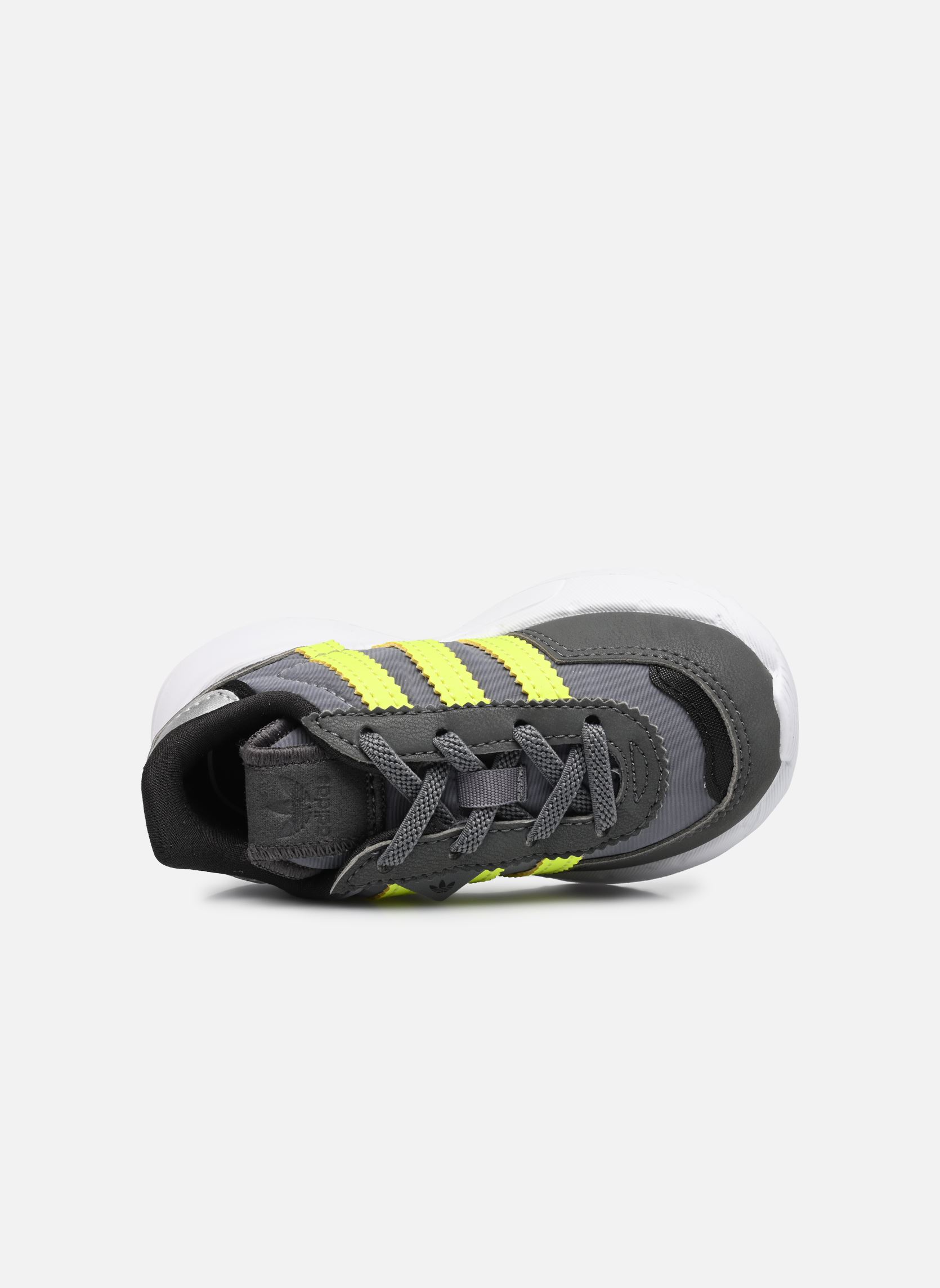 Niedrige Sneaker Retropy F2 El I jungen grau adidas originals Niedrige Sneaker Retropy F2 El I jungen grau Grethr/Syello/Grefiv