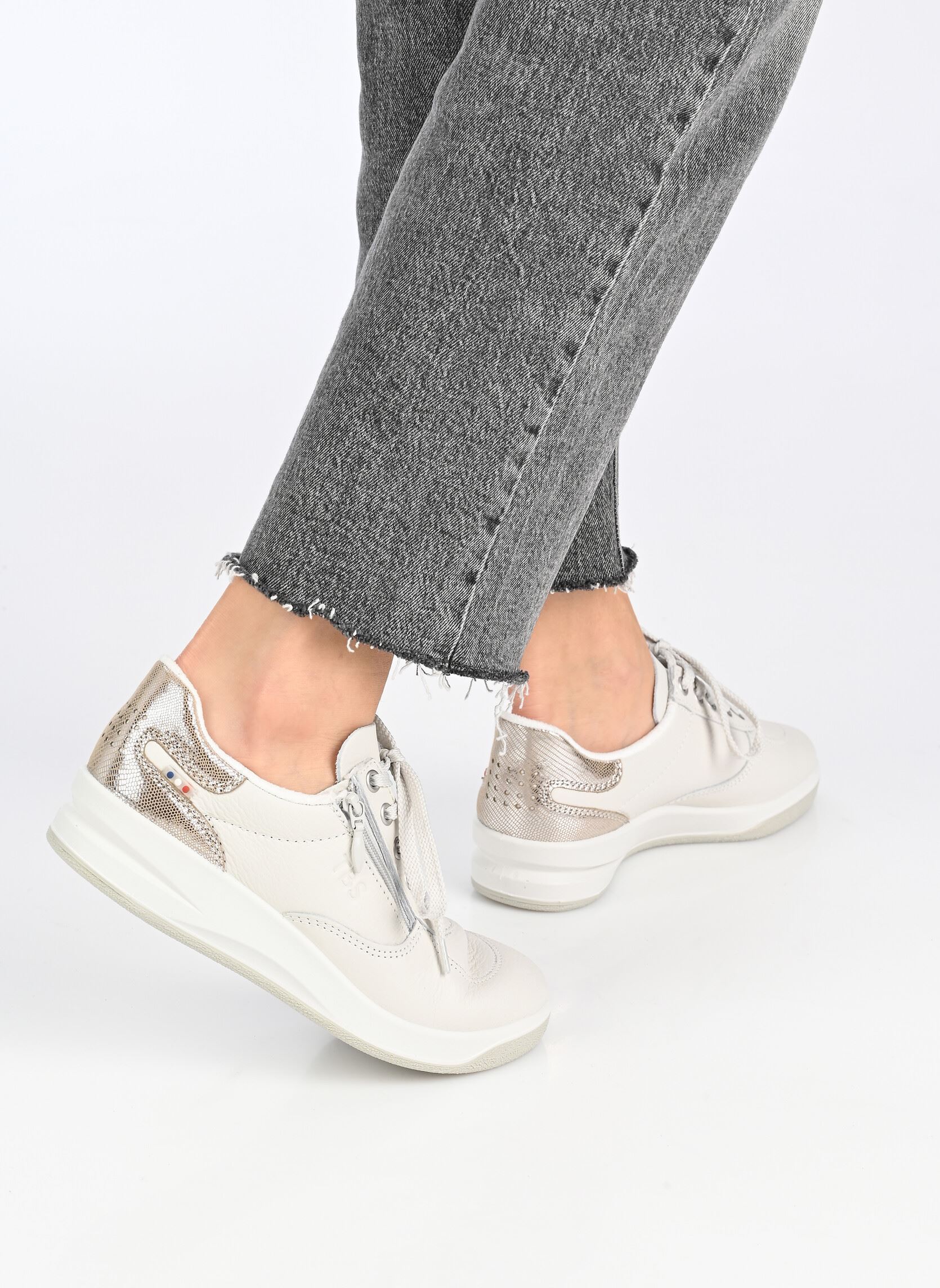 Baskets basses Brazip2 femme blanc TBS Made in France Baskets basses Brazip2 femme blanc BLANC + ARGENT