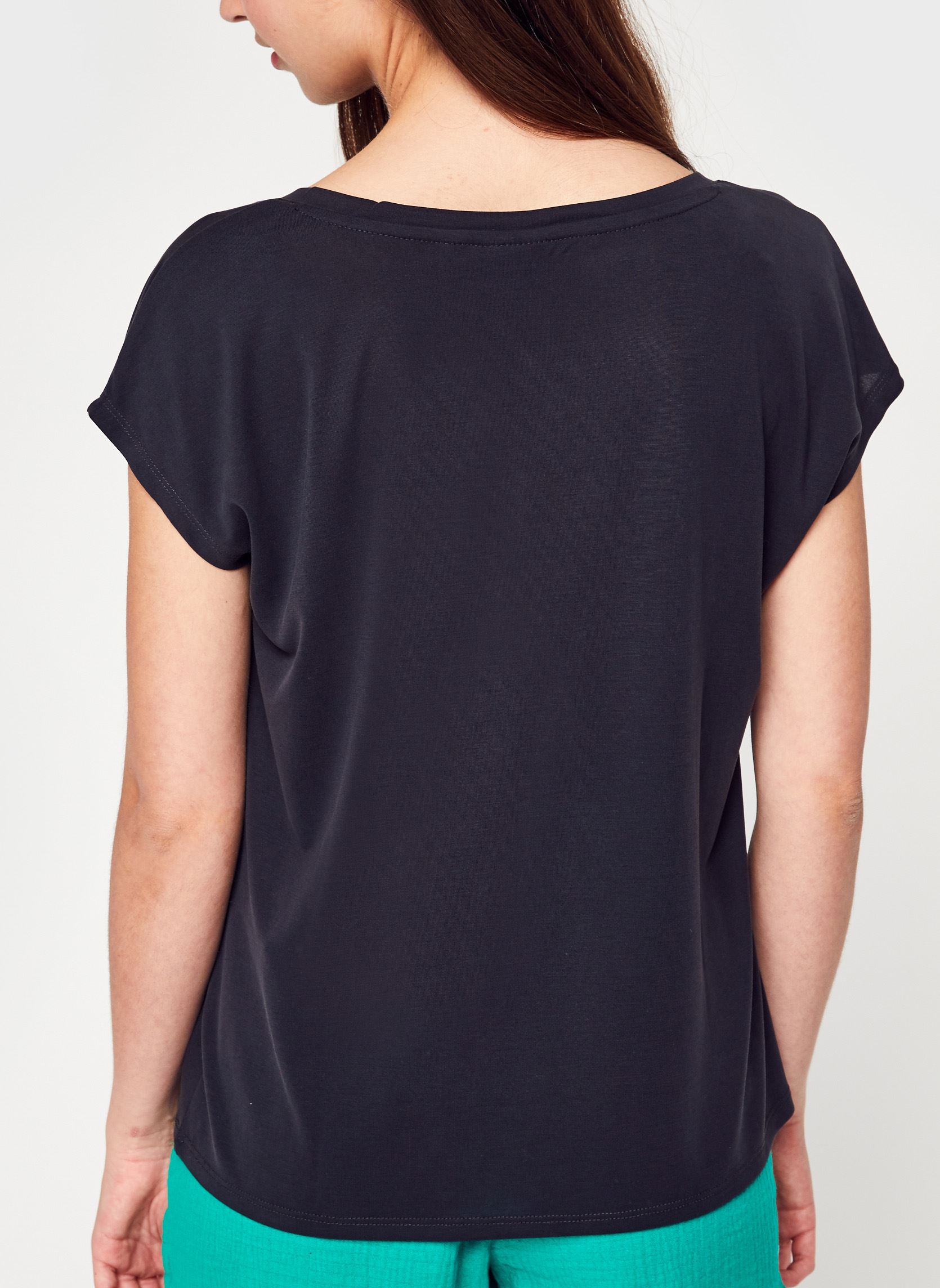 Tee-shirts Vimodala V-Neck S/S Top/Su - Noos femme noir Vila Tee-shirts Vimodala V-Neck S/S Top/Su - Noos femme noir BLACK