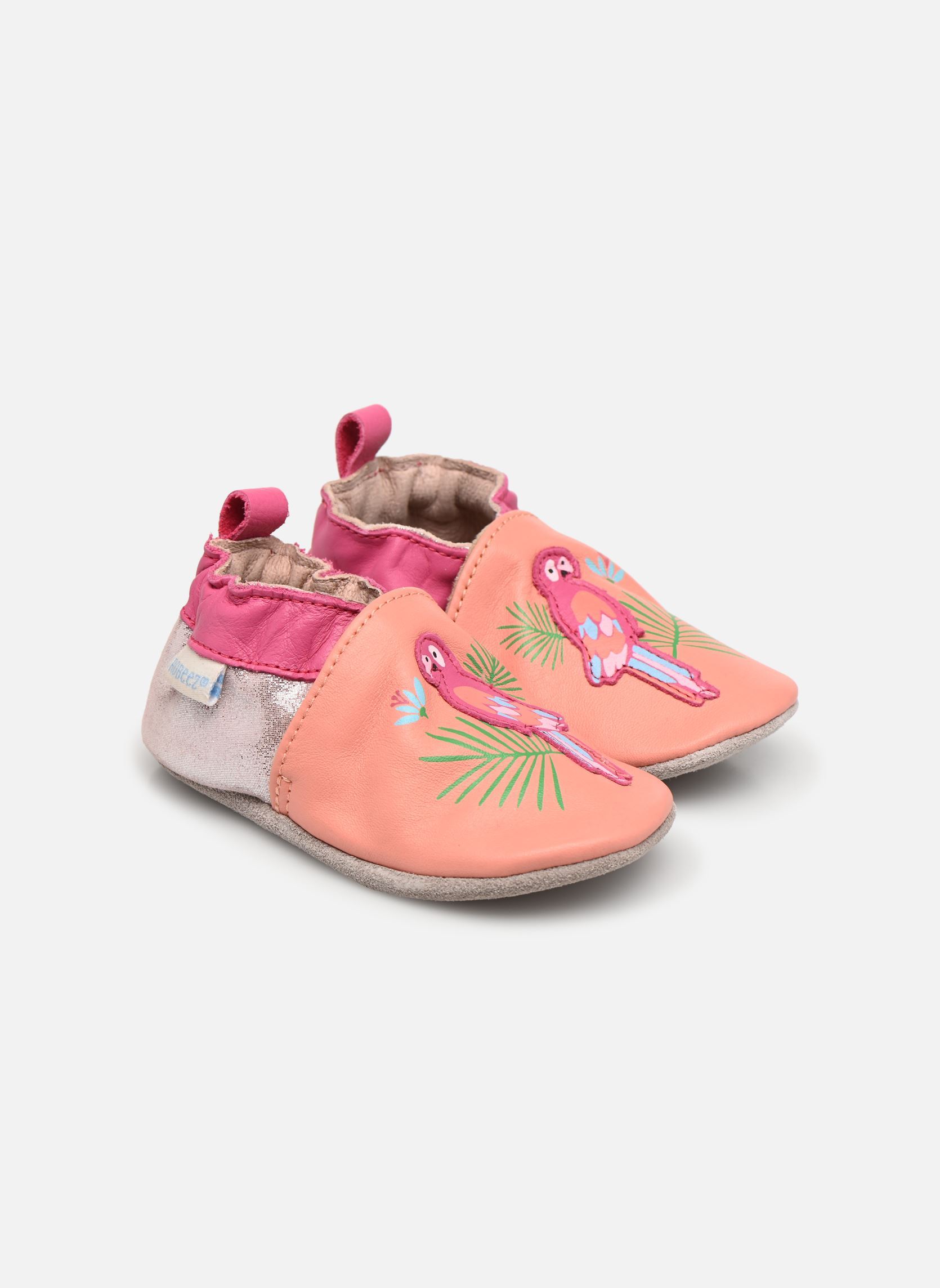 Chaussons Fairy Parrot fille orange Robeez Chaussons Fairy Parrot fille orange ORANGE CORAIL ROSE METAL